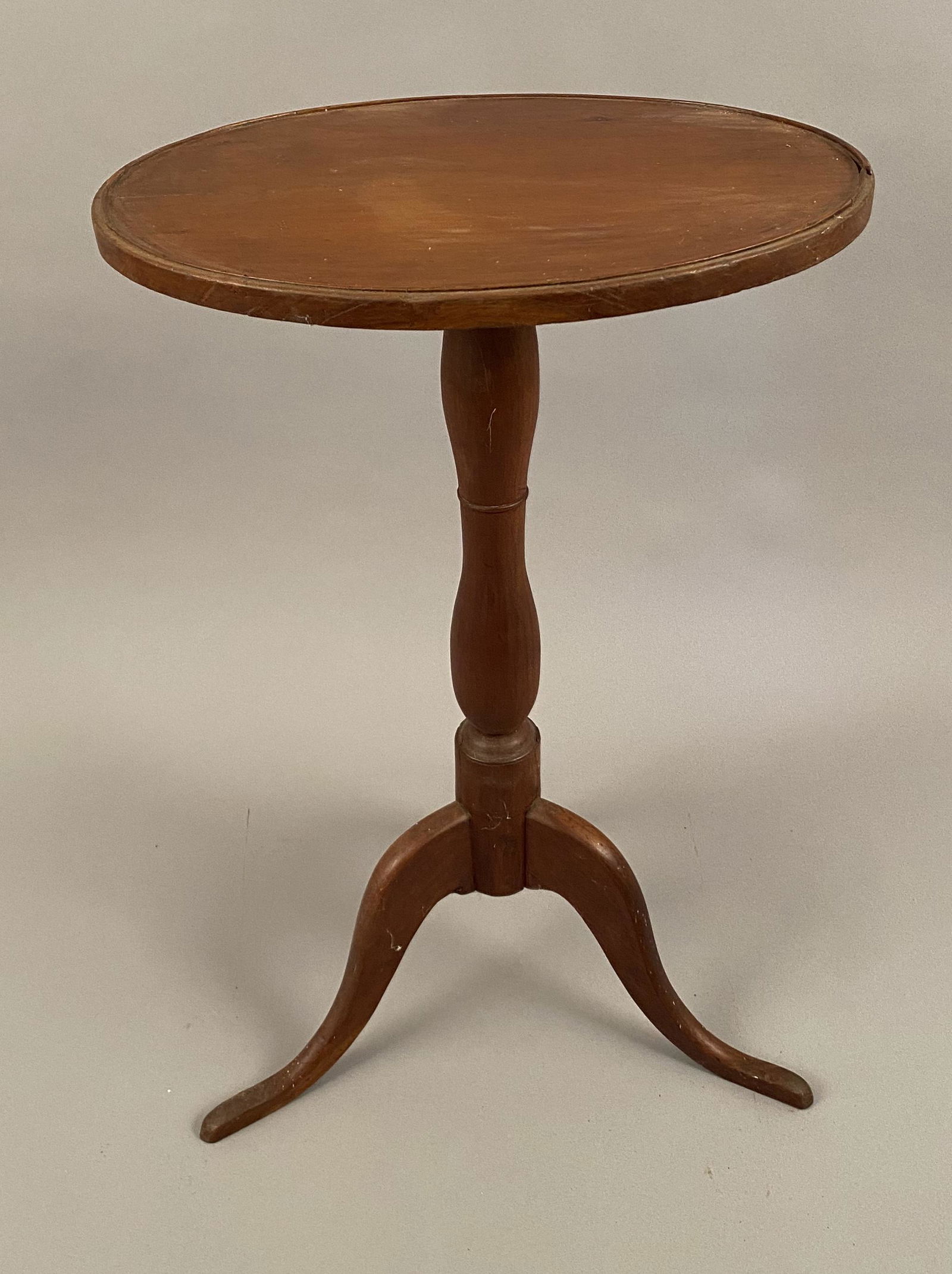 Tri-foot Candle Stand w/Applied Molding Tray Top (1 of 7)