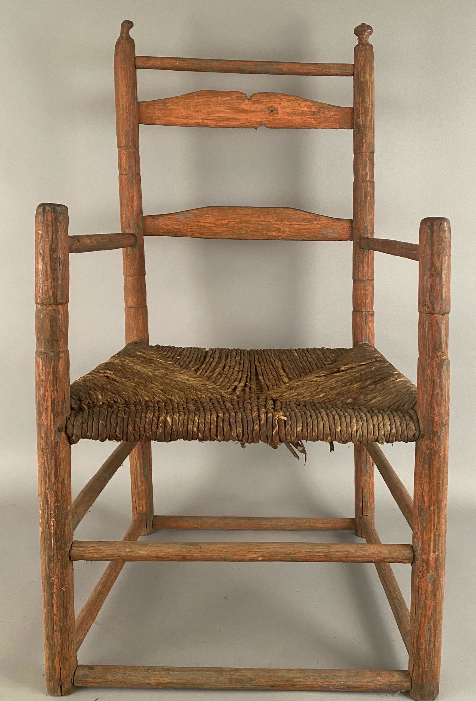Early 18th C Ladder Back Chair w/Quilt Bar (1 of 8)