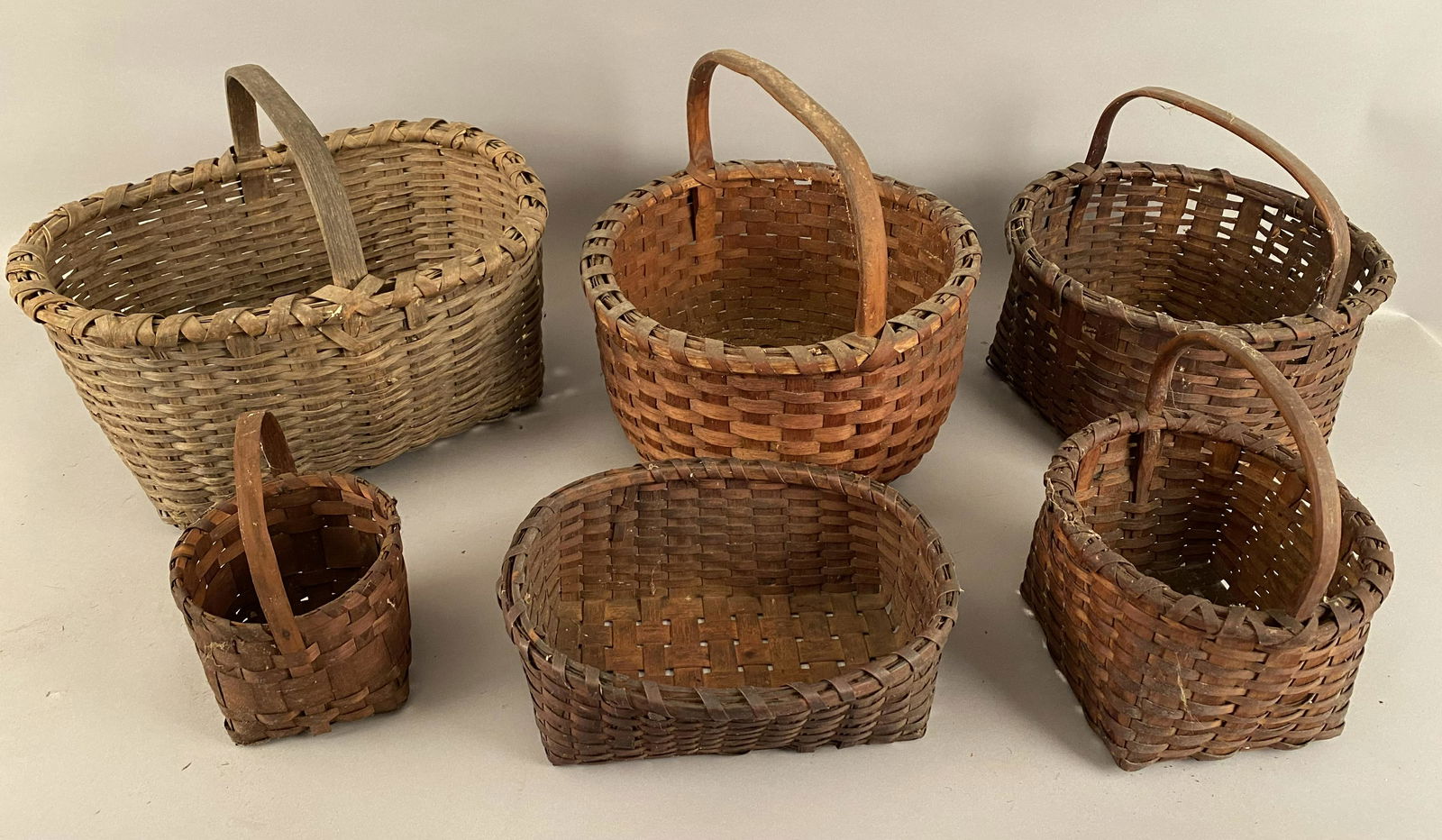 6 Antique Splint Baskets (1 of 6)
