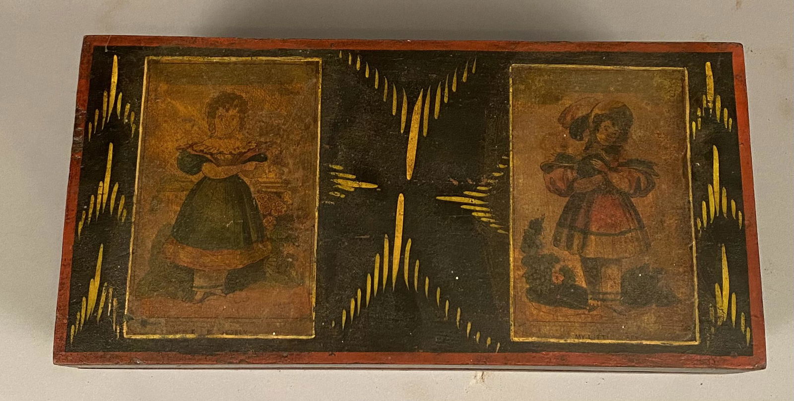 Paint Decorated Schoolgirl Art Writing Desk (1 of 10)