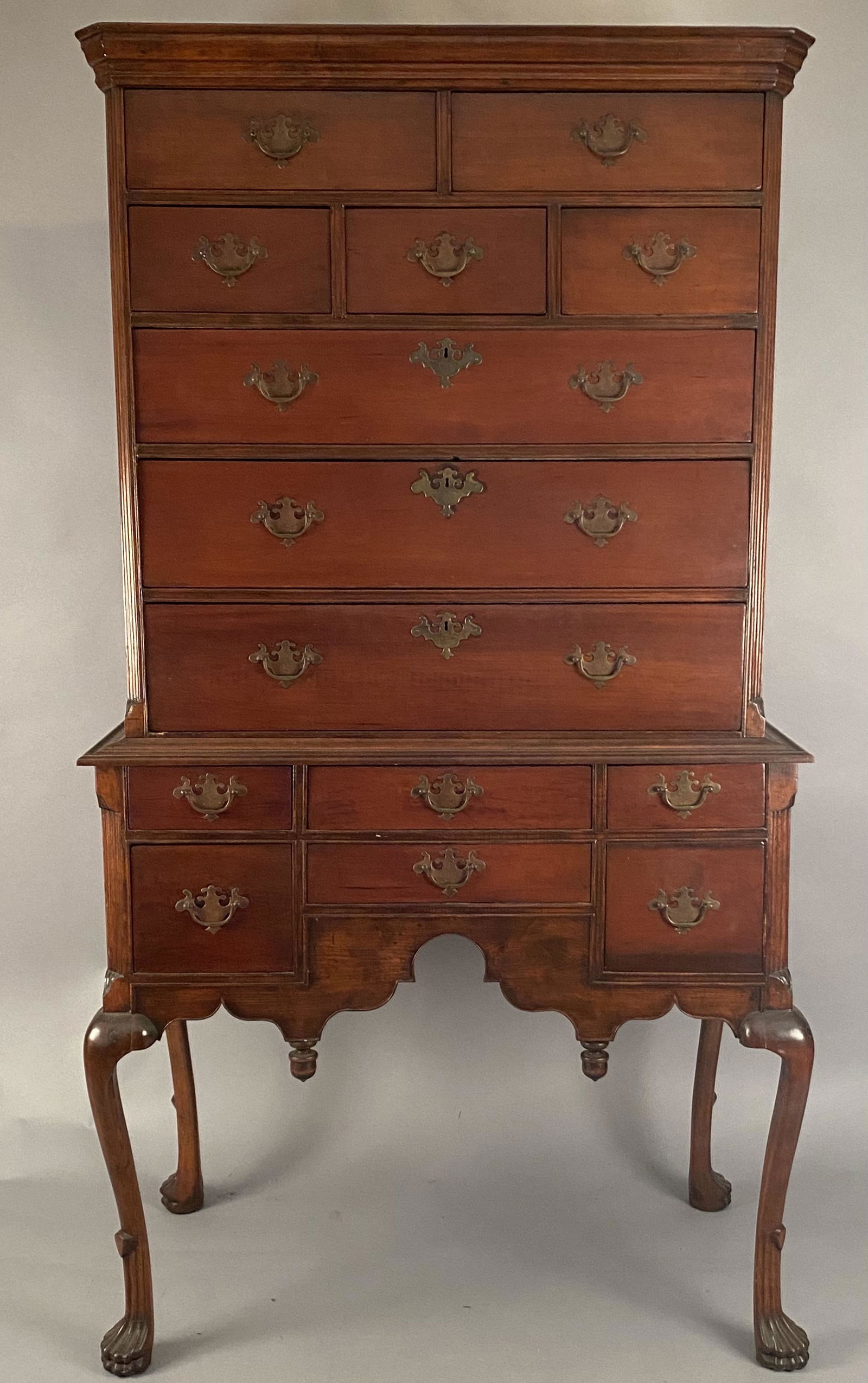 Chippendale Highboy w/Fluted Stocking Feet (1 of 15)