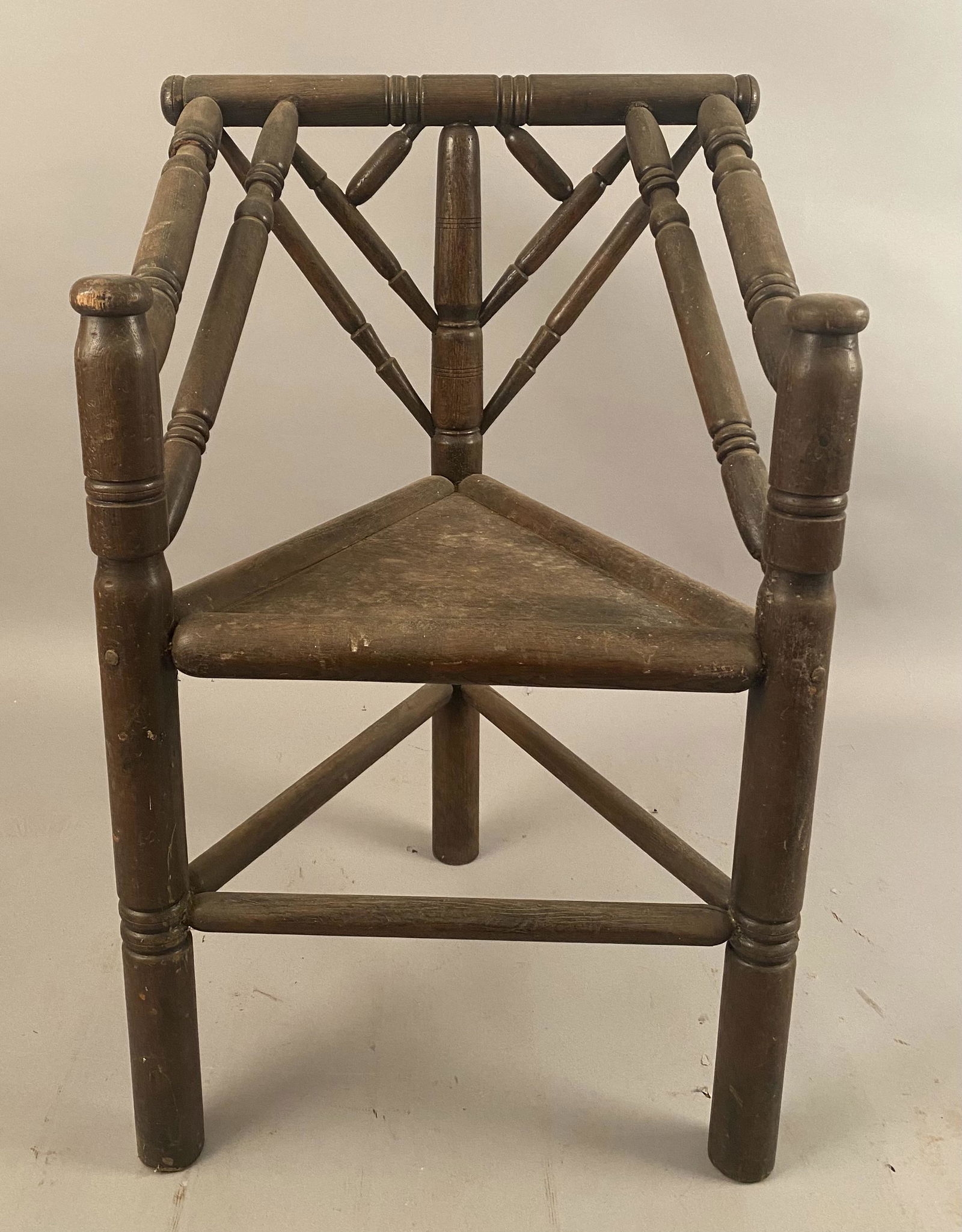 17th C Style 3 Legged Corner Chair (1 of 8)