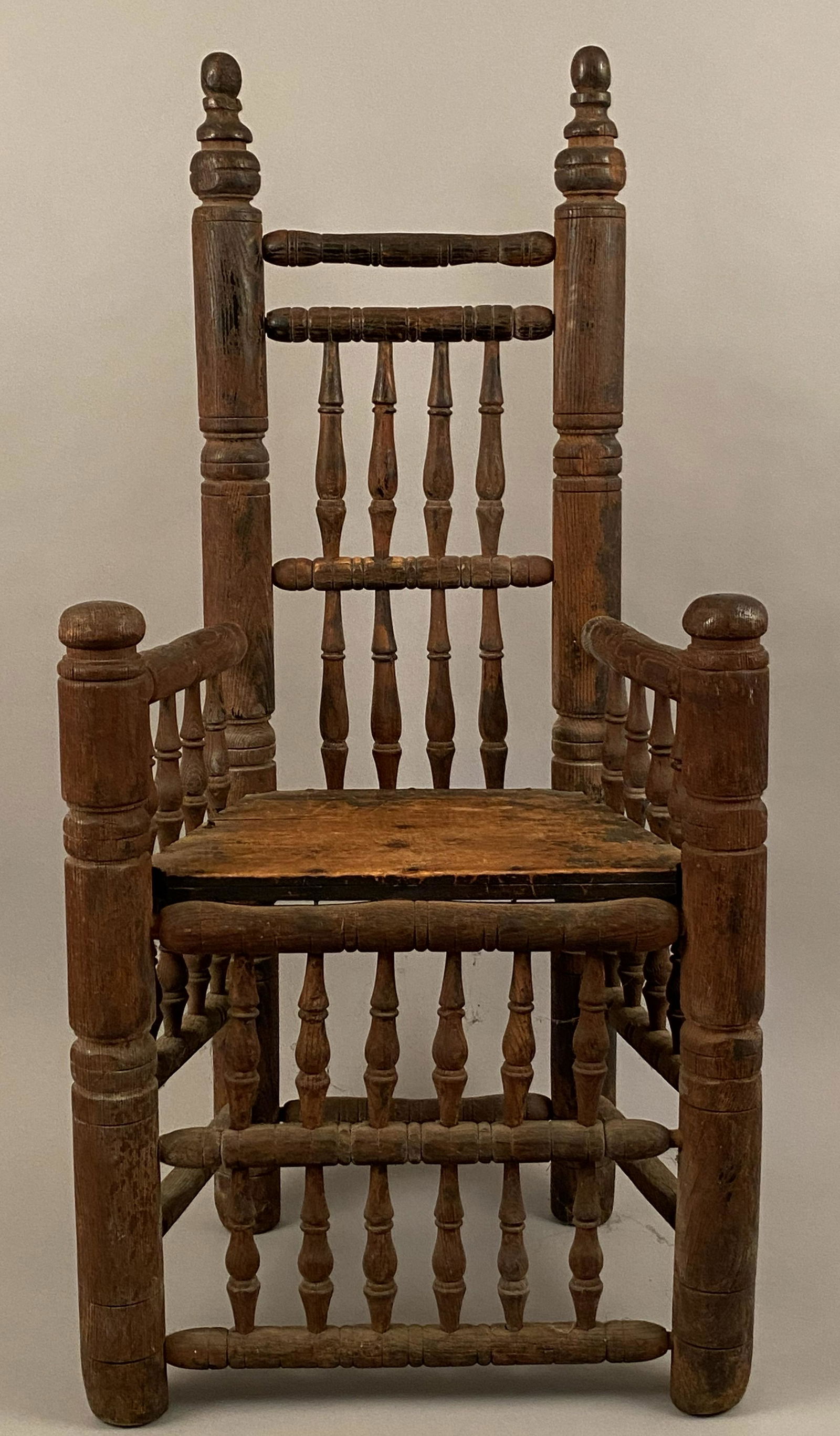 Rare 17th C Brewster Chair w/Strong Turnings (1 of 13)