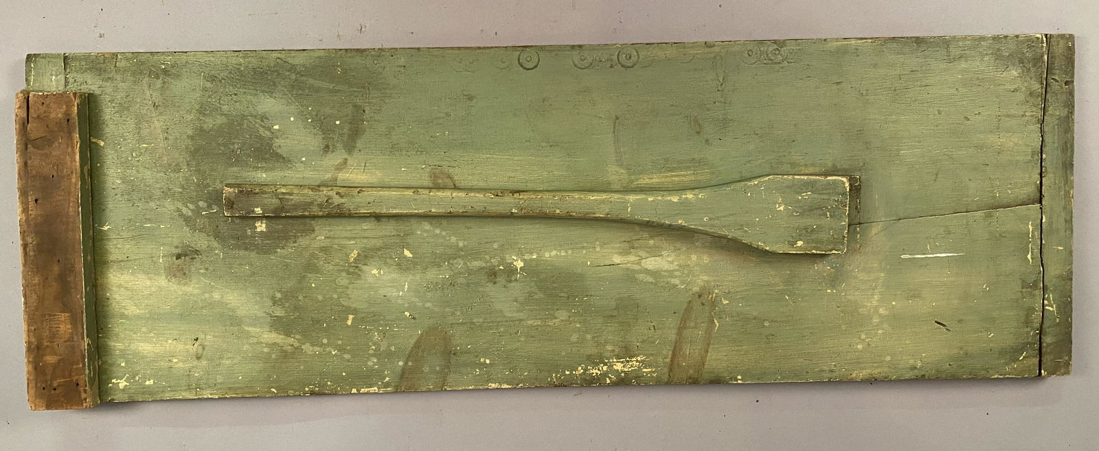 Early 19th C Folding Table in Green Over White Paint (1 of 4)