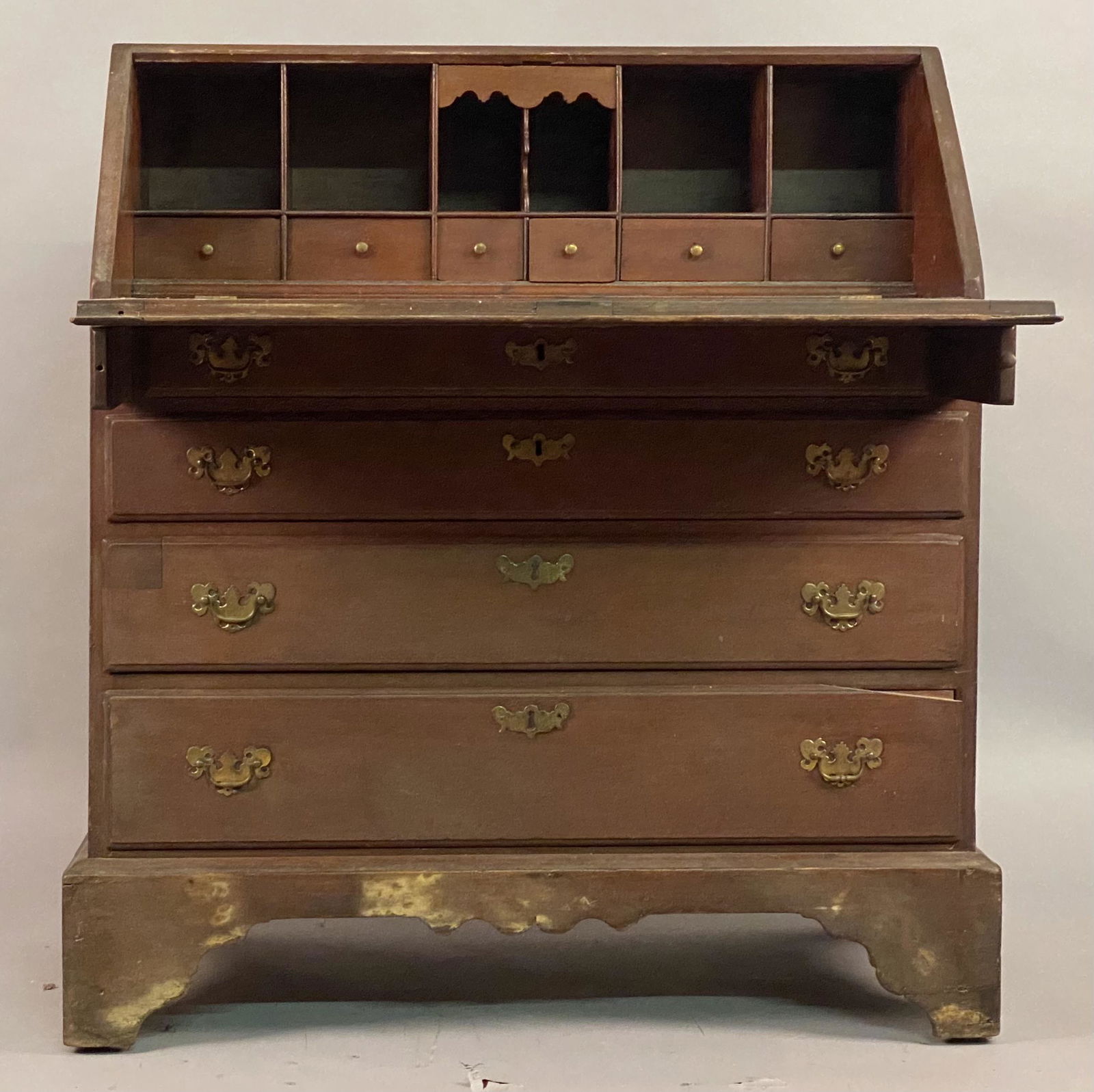 Rare Small Cherry Queen Anne Slant Front Desk (1 of 7)