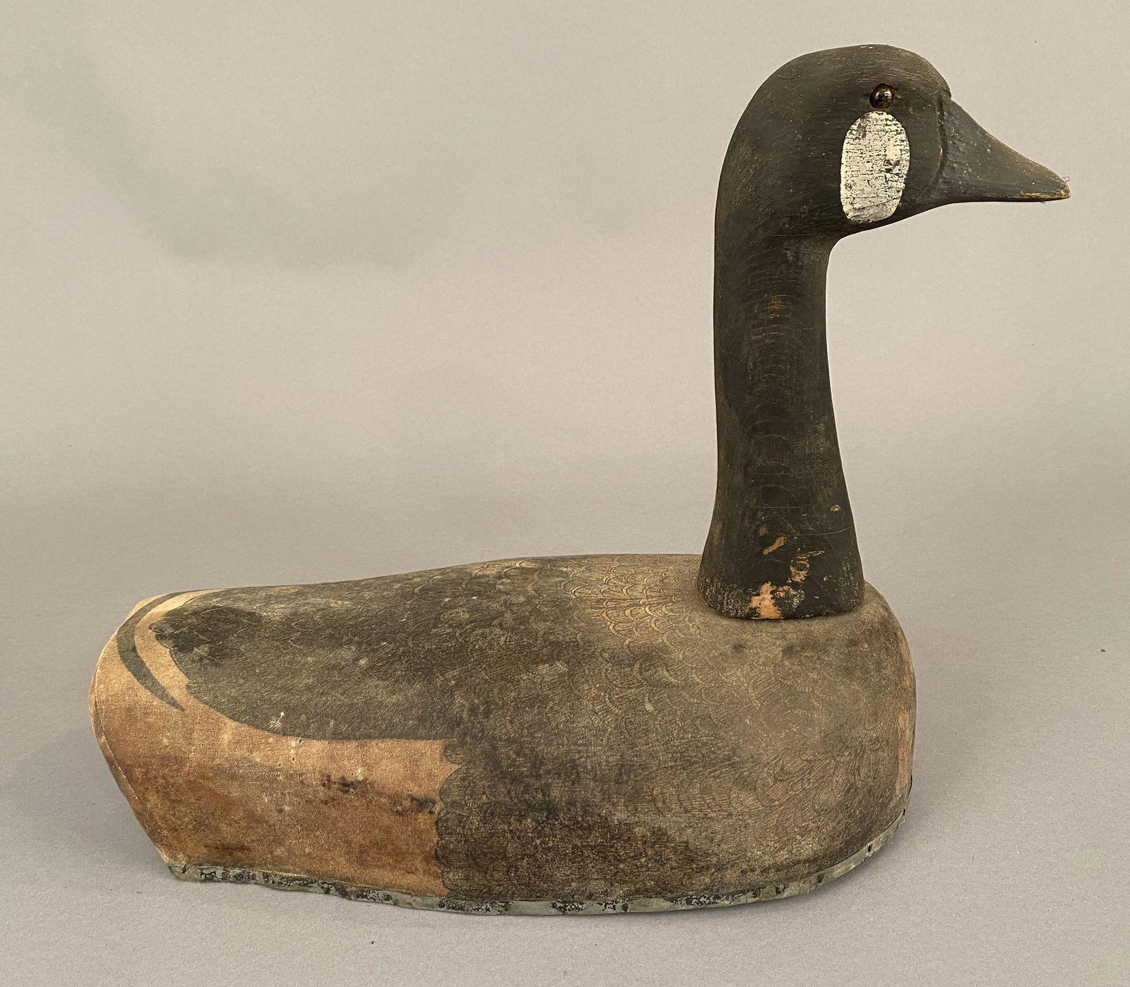 Carved & Painted Wooden Hollow Body Goose Decoy (1 of 7)