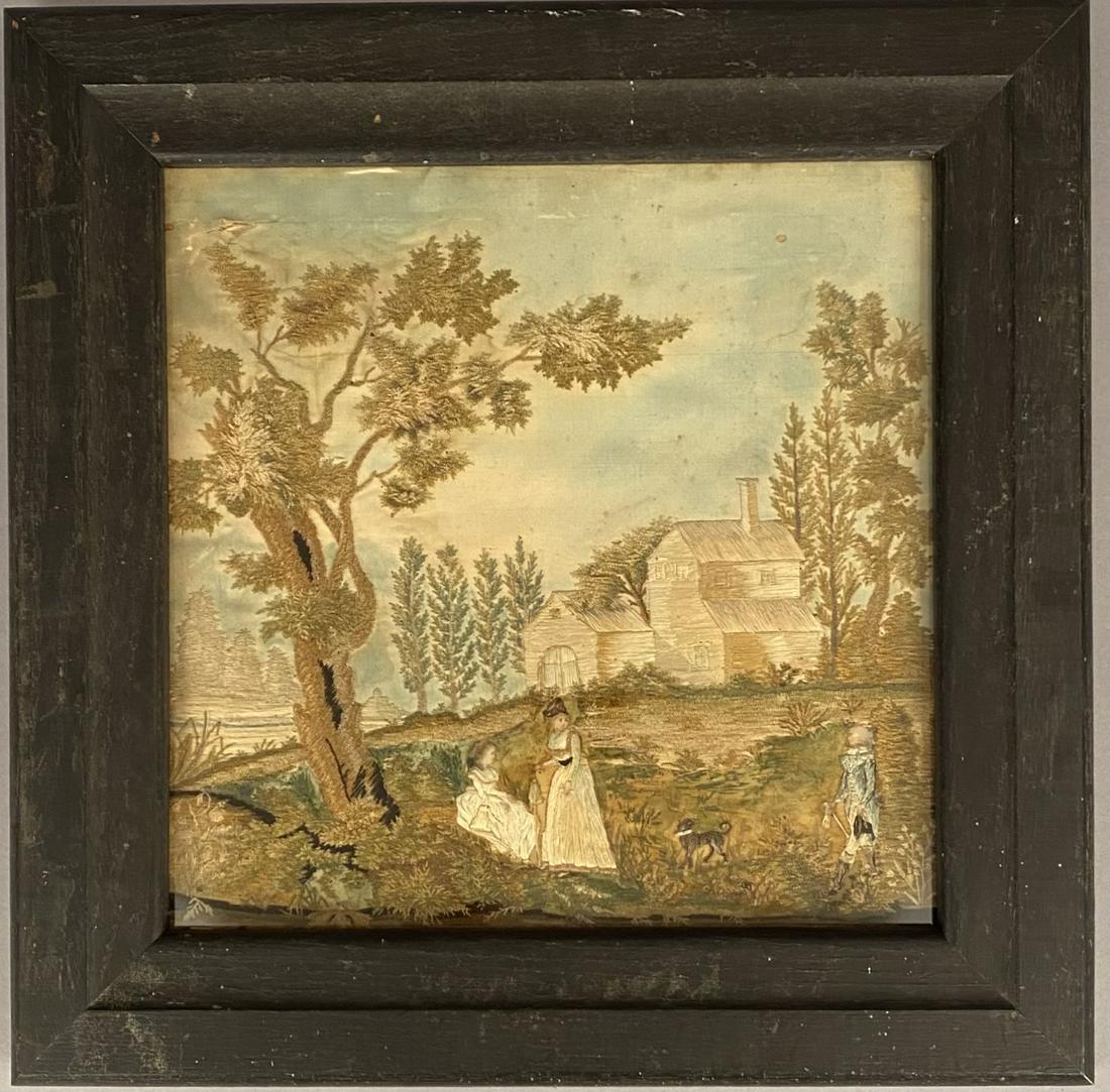 17th C English Needlework Landscape (1 of 5)