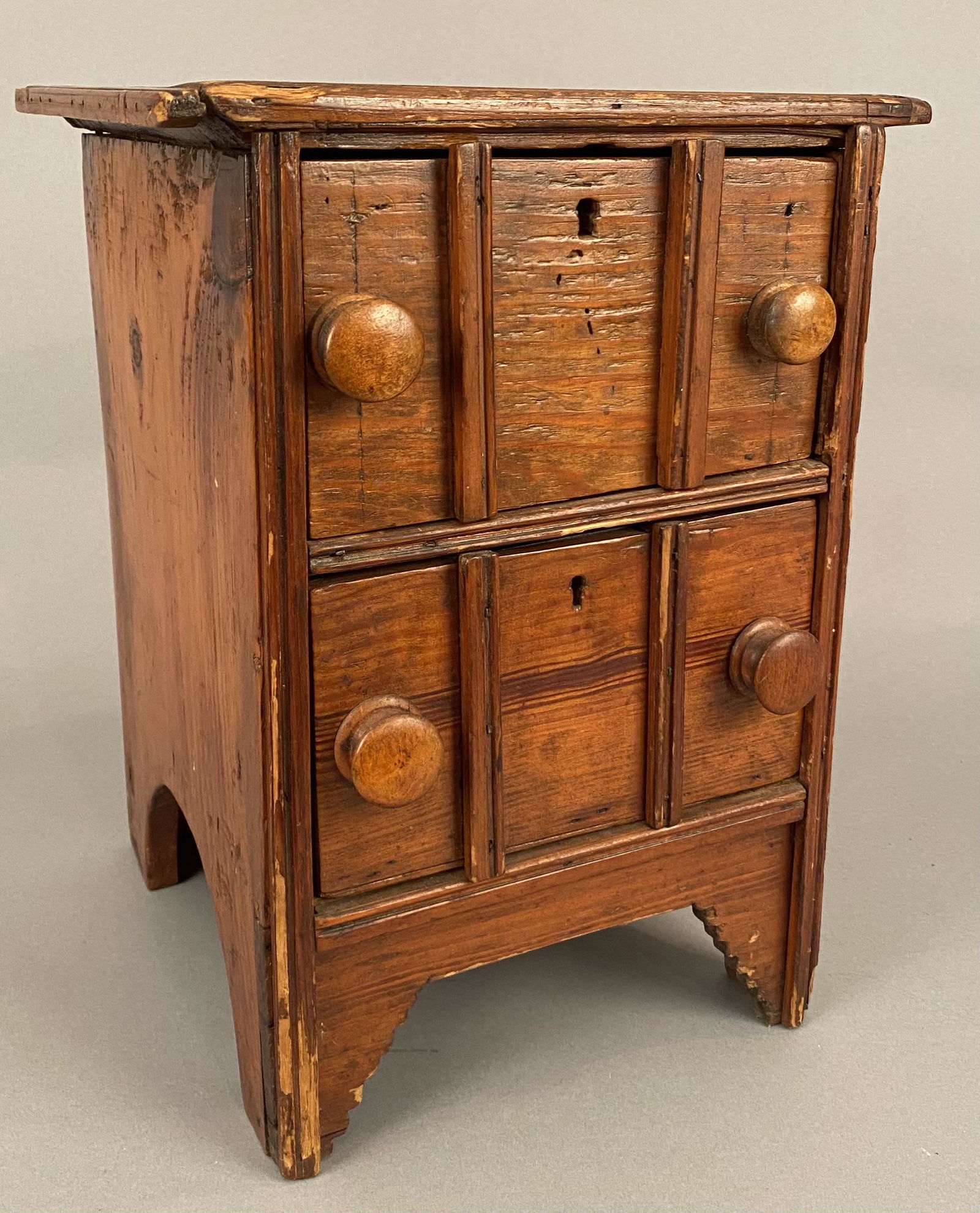 Miniature 17th C Style 2 Drawer Chest (1 of 9)