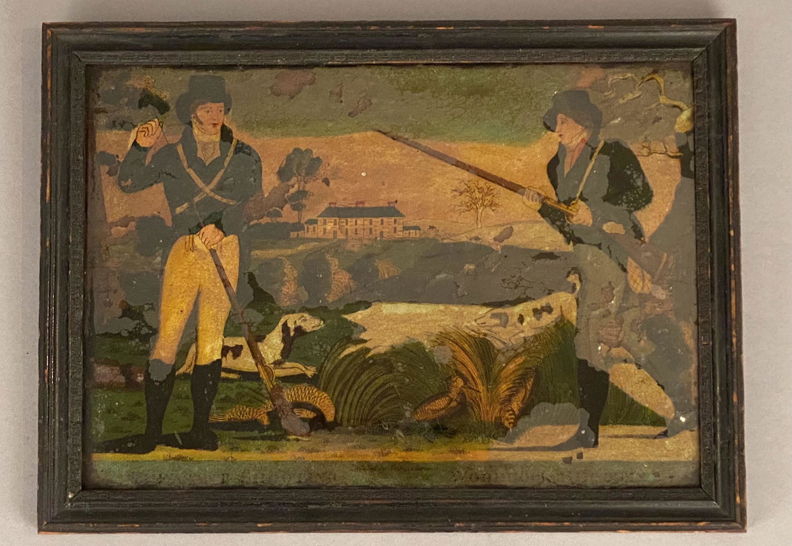 Elaborate Reverse Painting on Glass by D. Geralion (1 of 5)