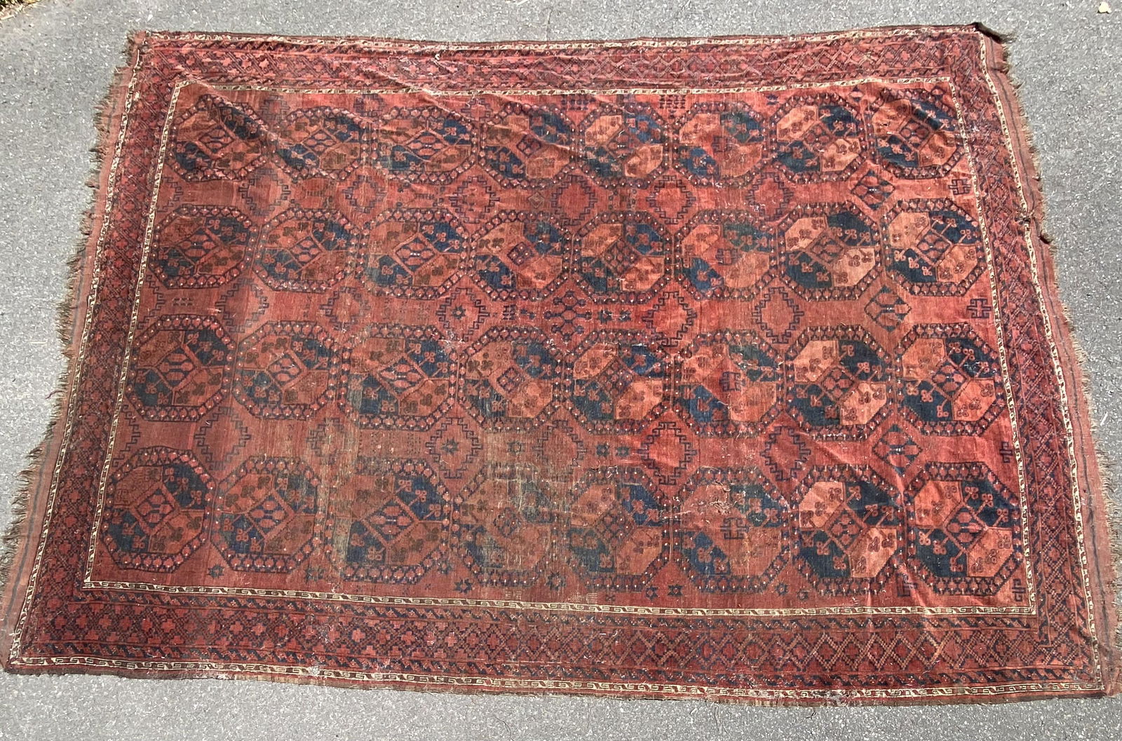 Large Bokhara Rug-Red/Salmon (1 of 9)