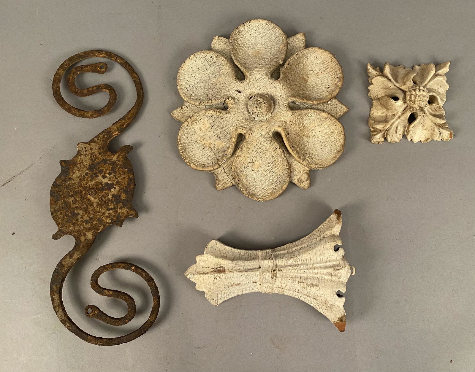 4 Antique Architectural Element in Wood & Iron (1 of 5)