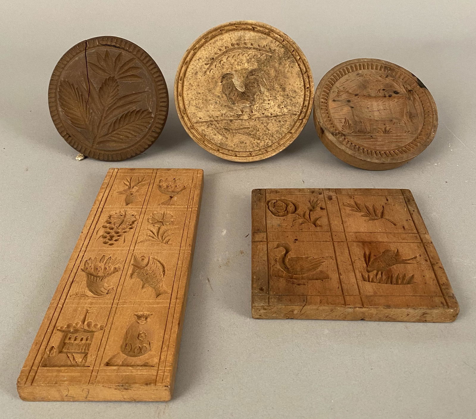 5 Butter & Maple Sugar Molds w/Animals, Flowers Etc. (1 of 8)