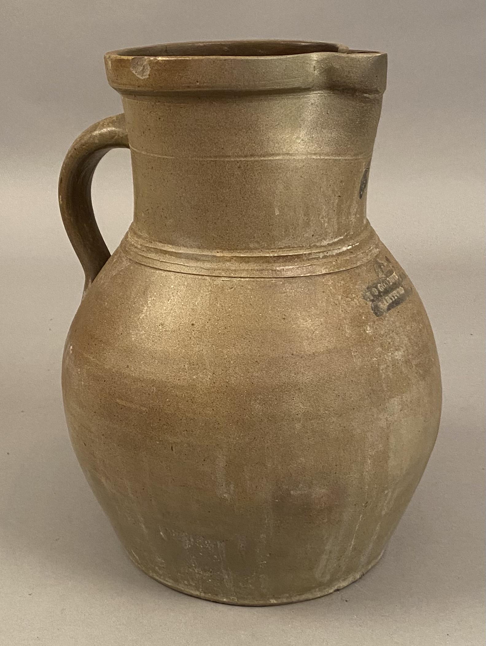 Large Stoneware Pitcher-T Goodwing, Hartford (1 of 4)