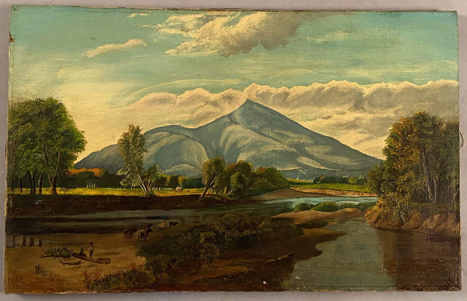 Landscape O/C with Mountain, Sky and a River (1 of 7)