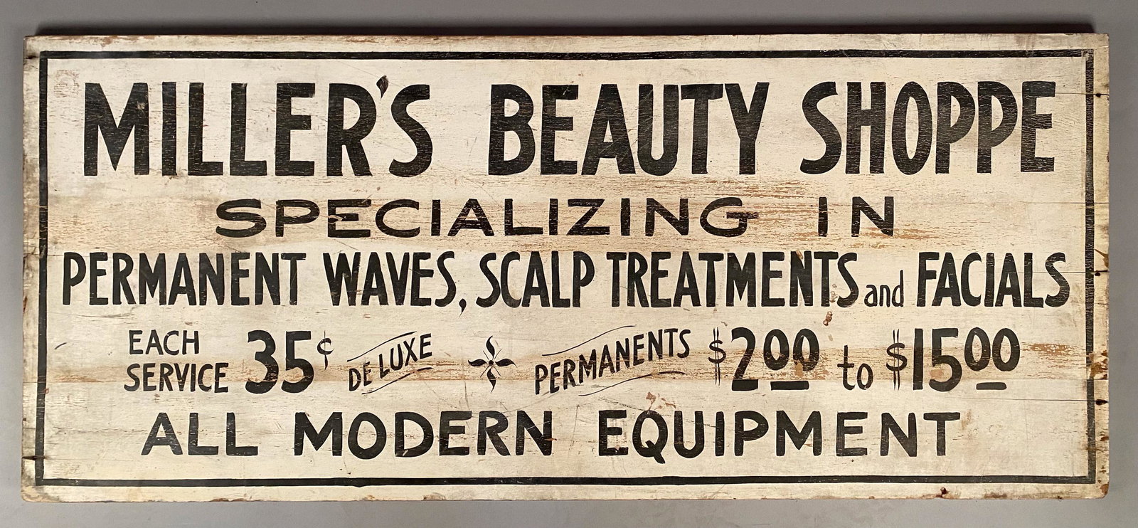 Vintage Miller's Beauty Shop Sign (1 of 4)