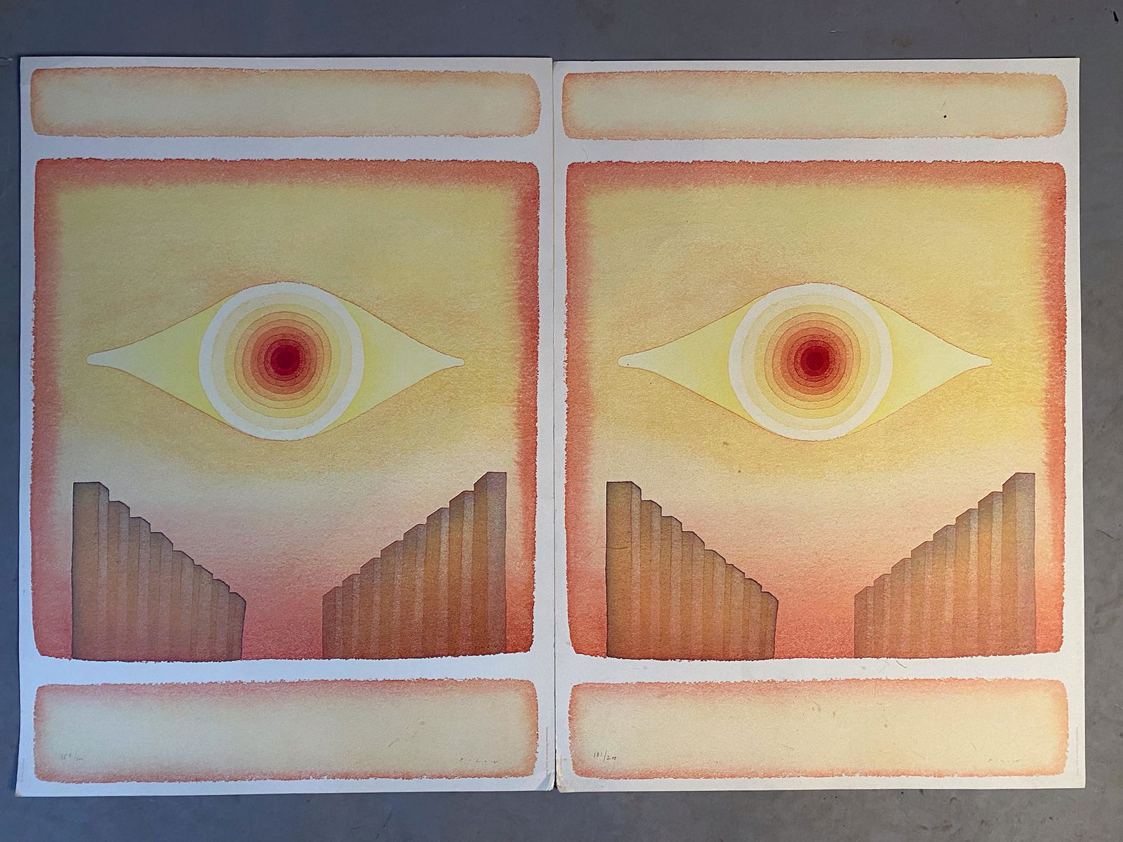 Two Jean Michel Folon Lithographs (1 of 8)