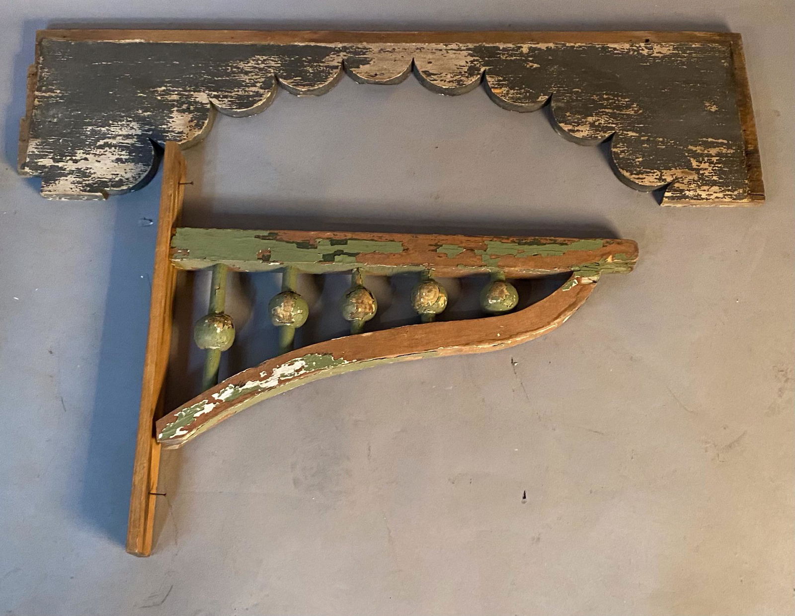 Two Antique Architectural Elements, Arch and Corner Bracket (1 of 6)