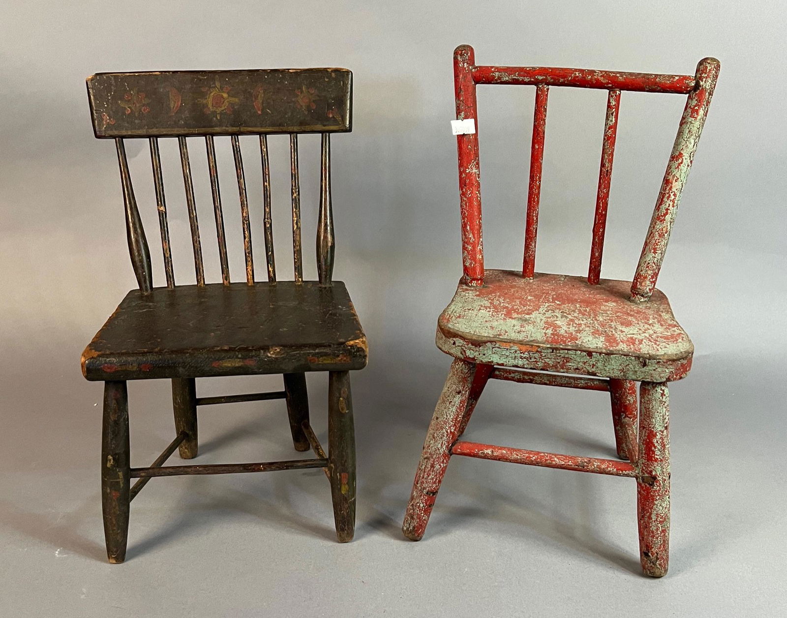 Pair of Childs Painted Chairs (1 of 7)