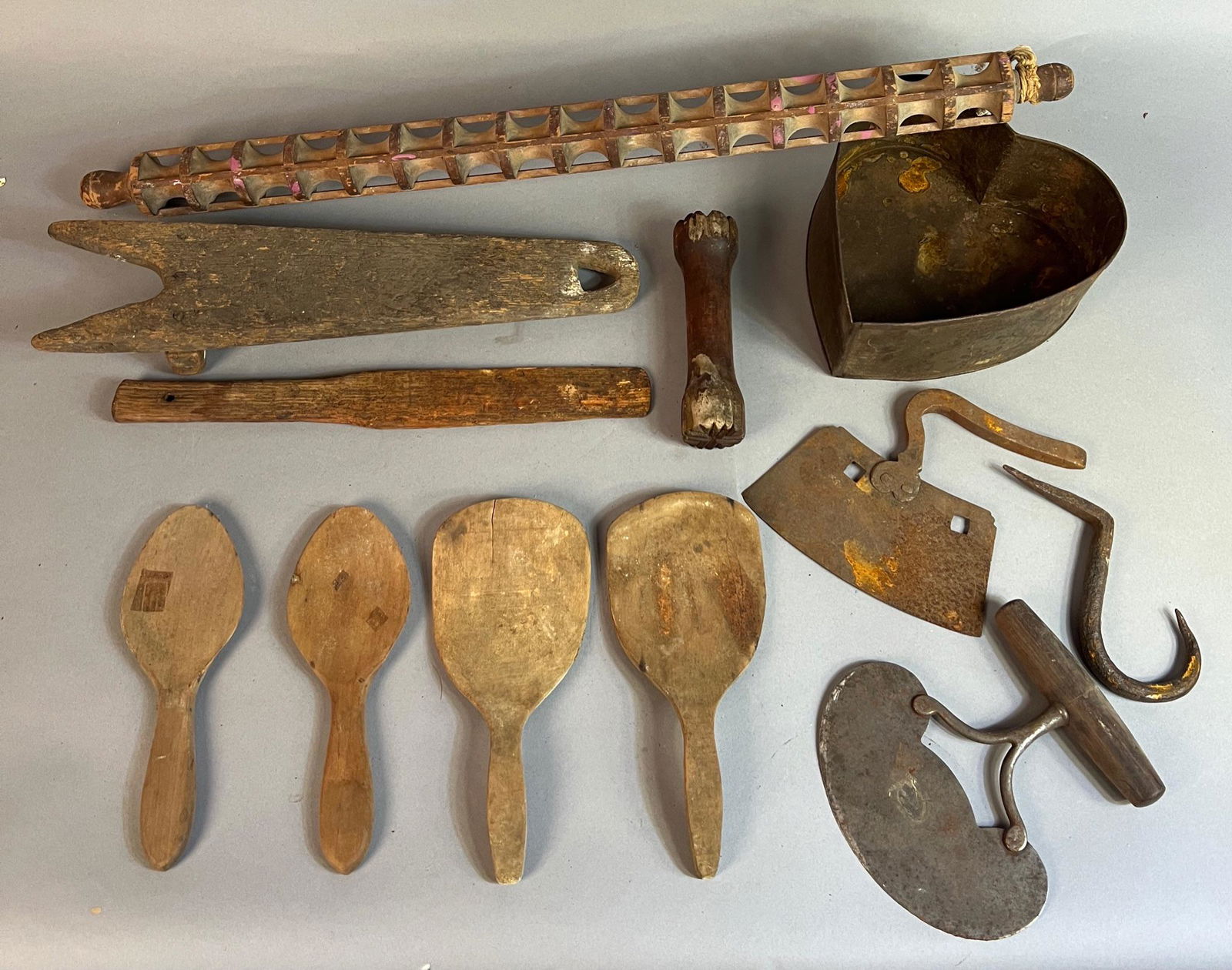 Lot of 12 Primitive Items inc Tools (1 of 6)