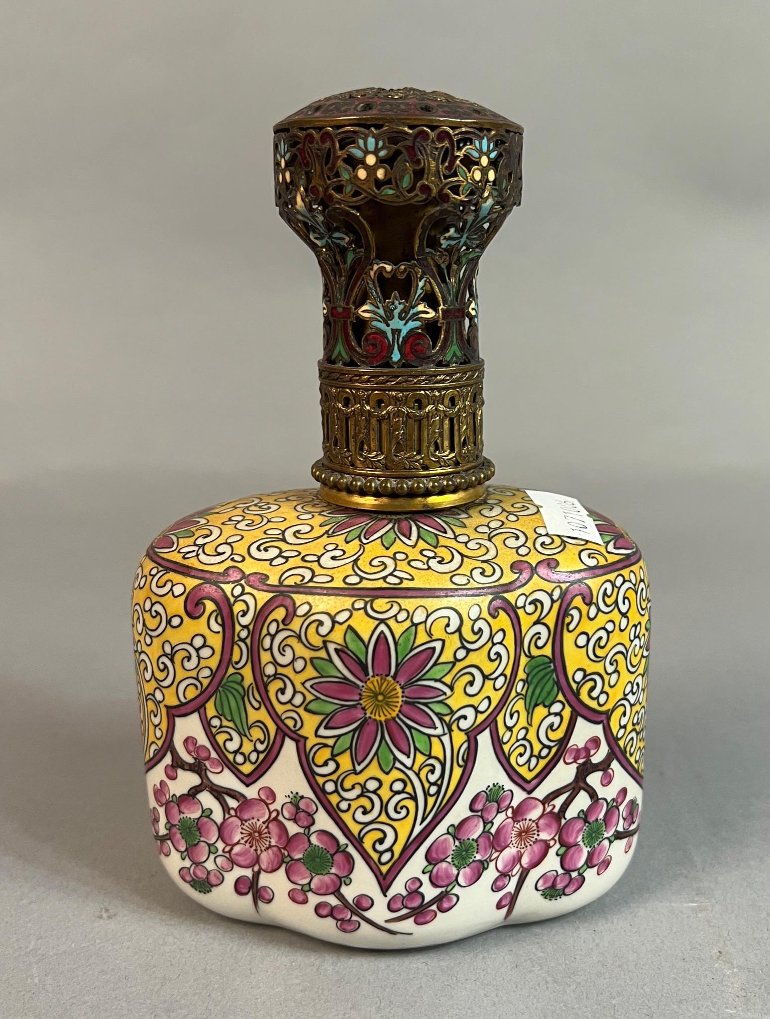 Ornate French Bottle Style Oil Lamp (1 of 5)