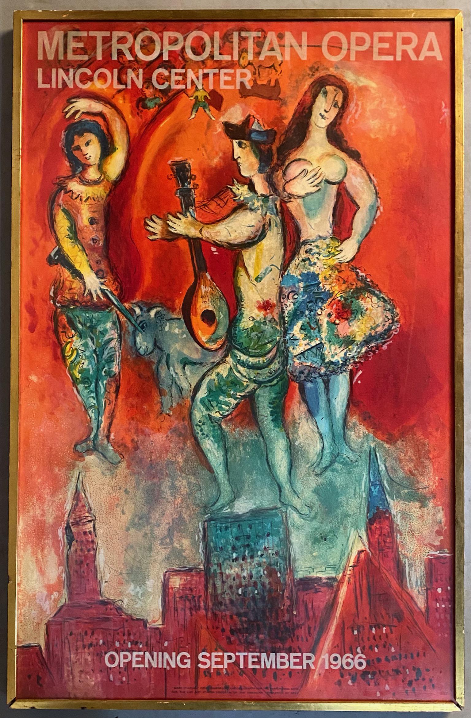 Marc Chagall Metropolitan Opera Opening Poster (1 of 9)