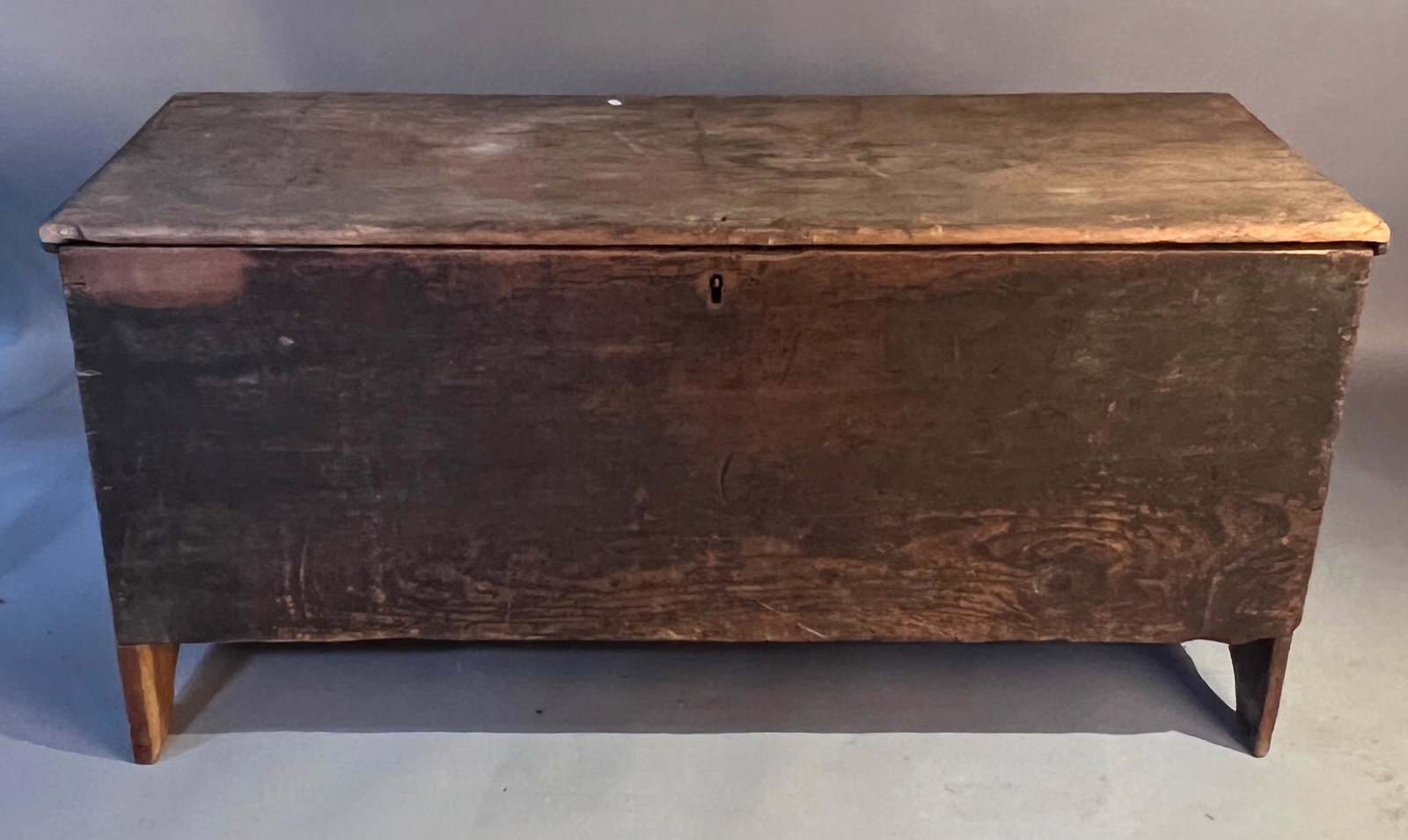 Six Board Blanket Chest with Old Surface: 6 board blanket chest with old surface and original hinges.