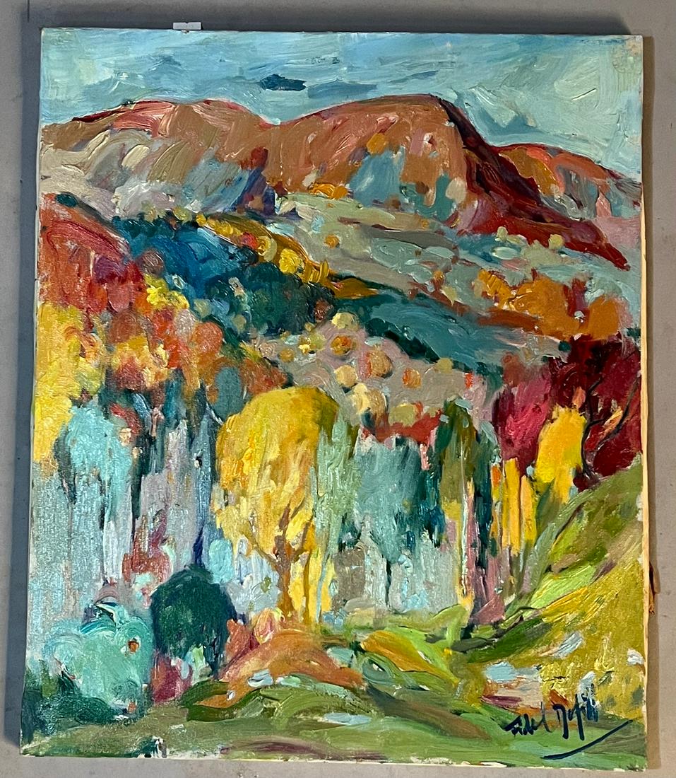 Fidel Bofill Impressionist o/c SANT MARSAL: Fidel Bofill impressionist oil on canvas titled SANT MARSAL. Signed lower right.
