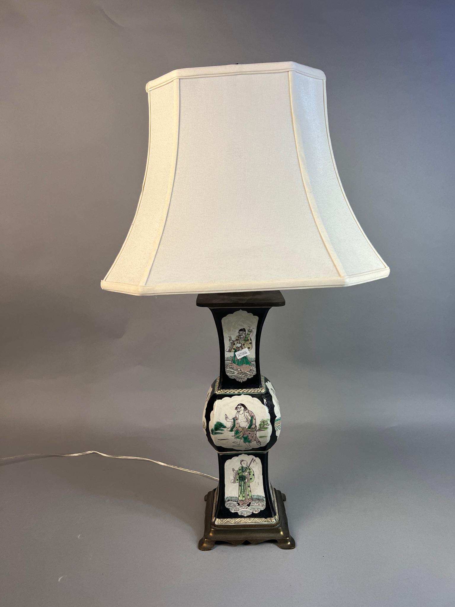 Vintage Asian Lamp w Small Vignettes (1 of 6)