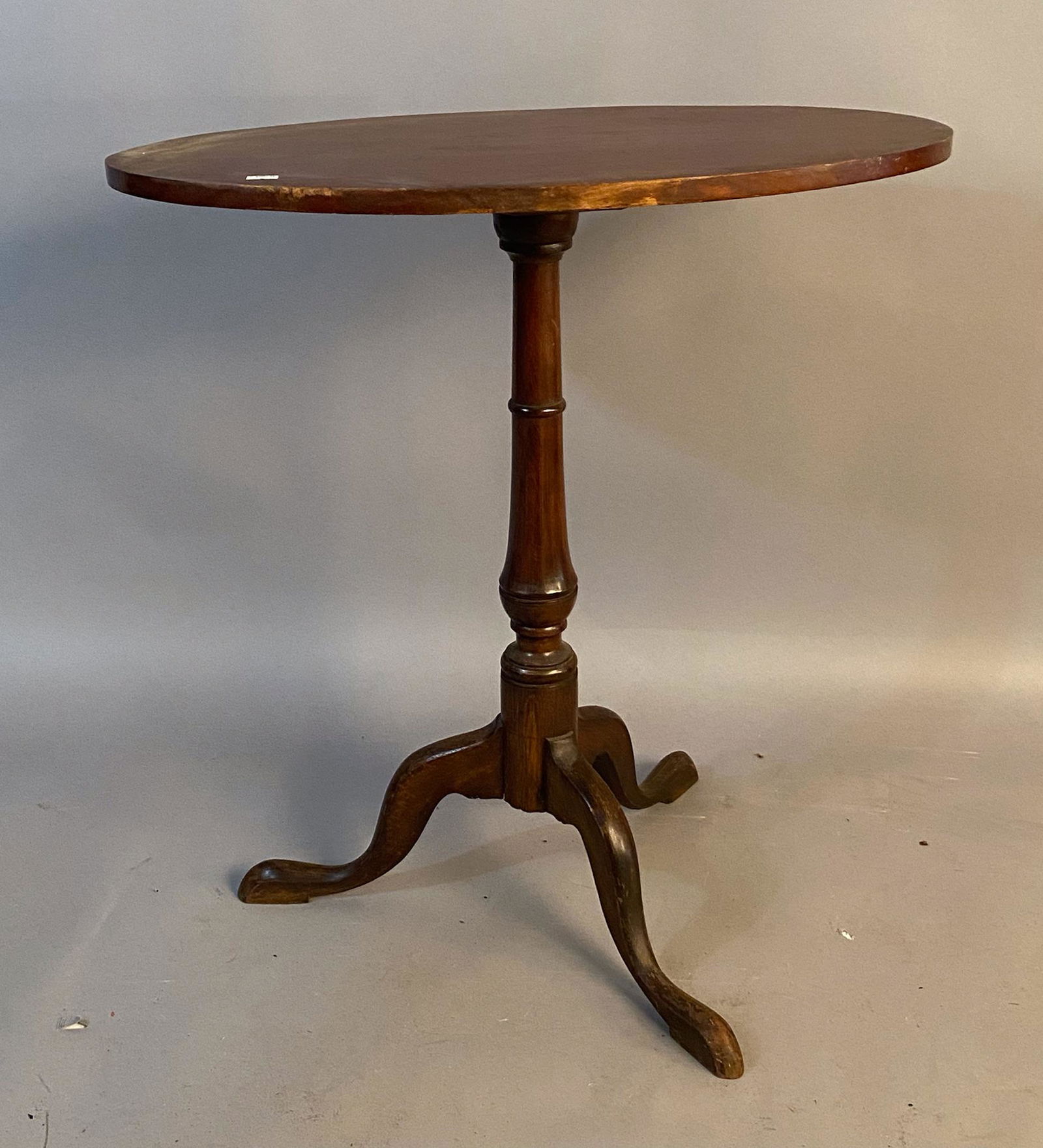 Early Oval Top Candle Stand (1 of 2)