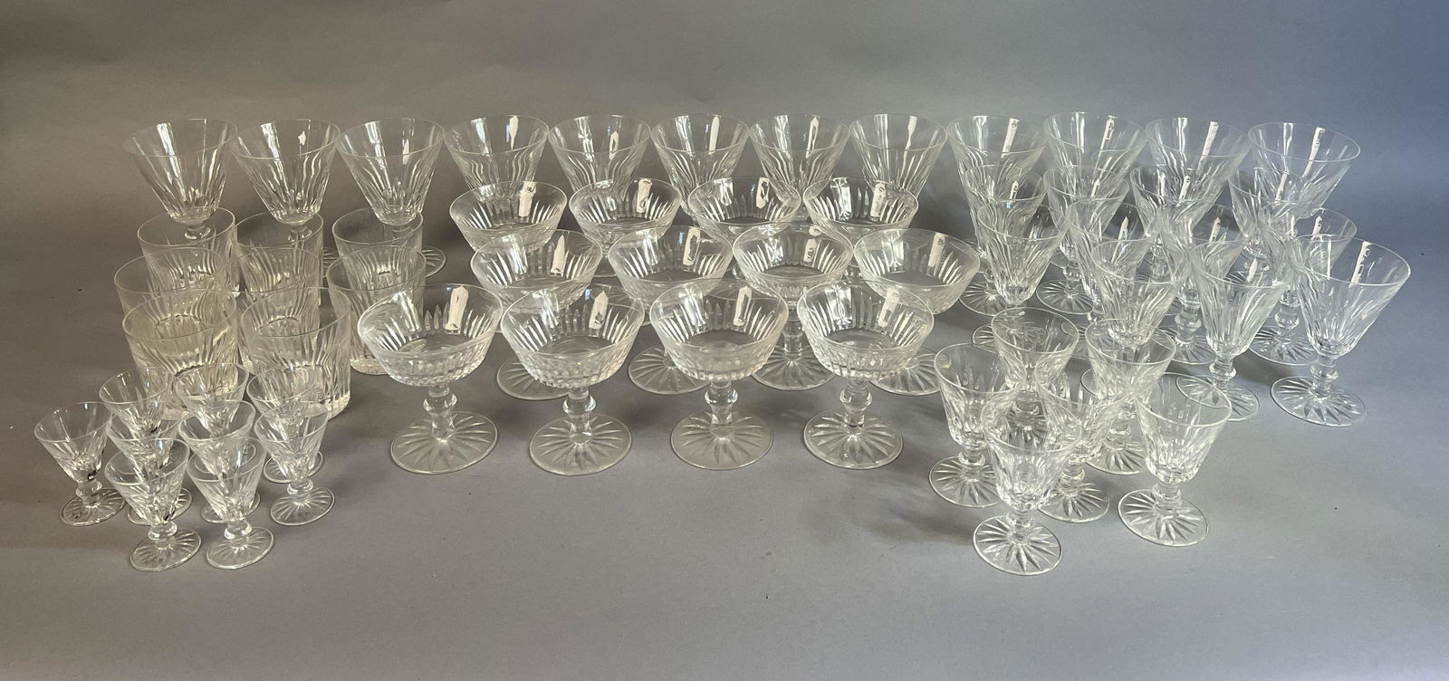 56 Cut Crystal Glasses, Many Marked Waterford (1 of 8)