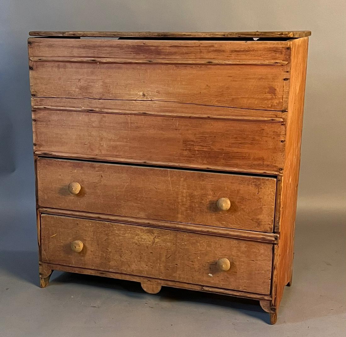 Early 18th c Two Drawer Lift Top Blanket Chest (1 of 9)