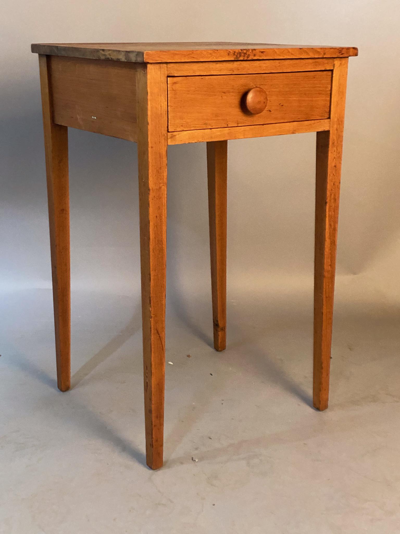 18th c Butternut One Drawer Stand (1 of 6)