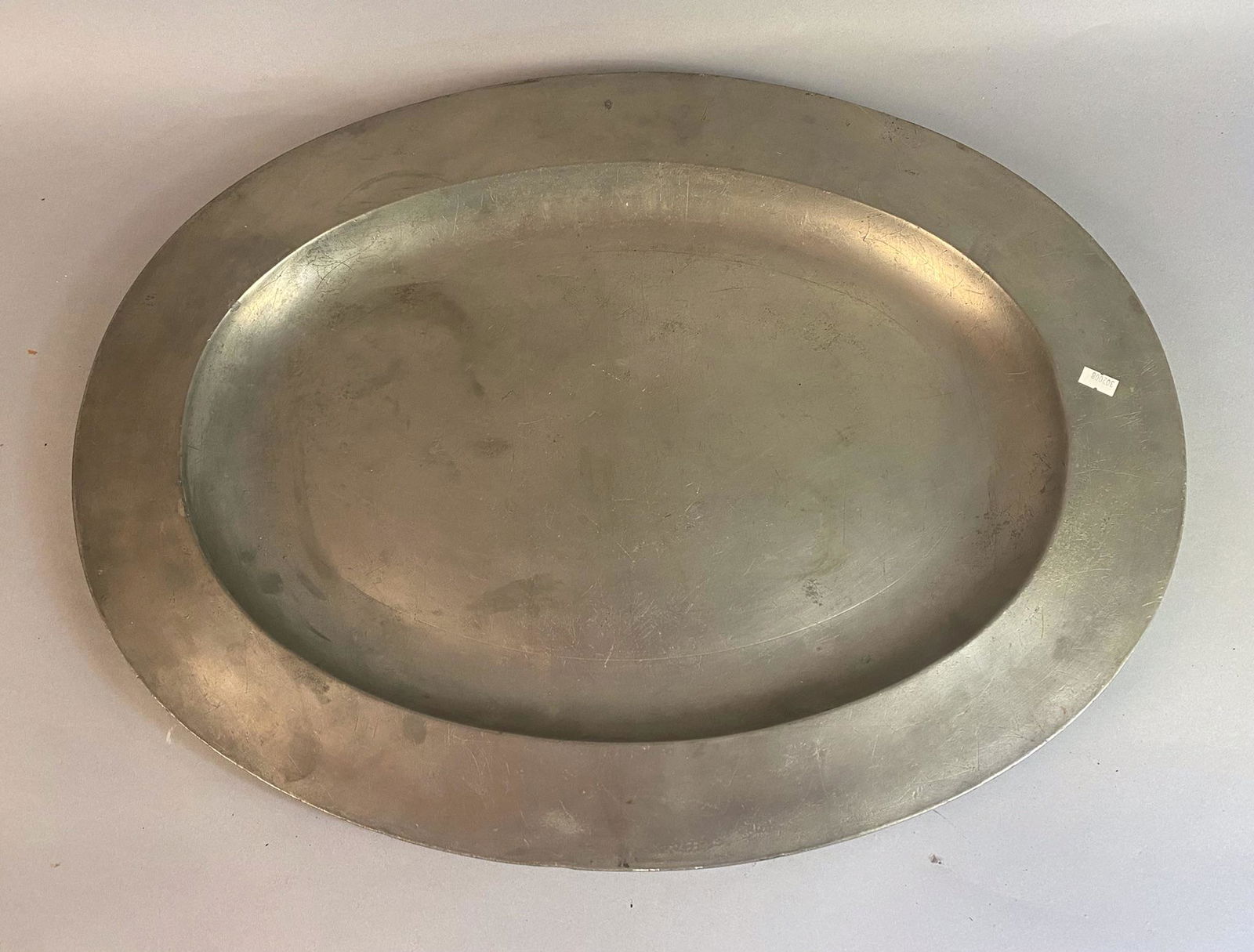 Massive Oval Pewter Charger (1 of 5)