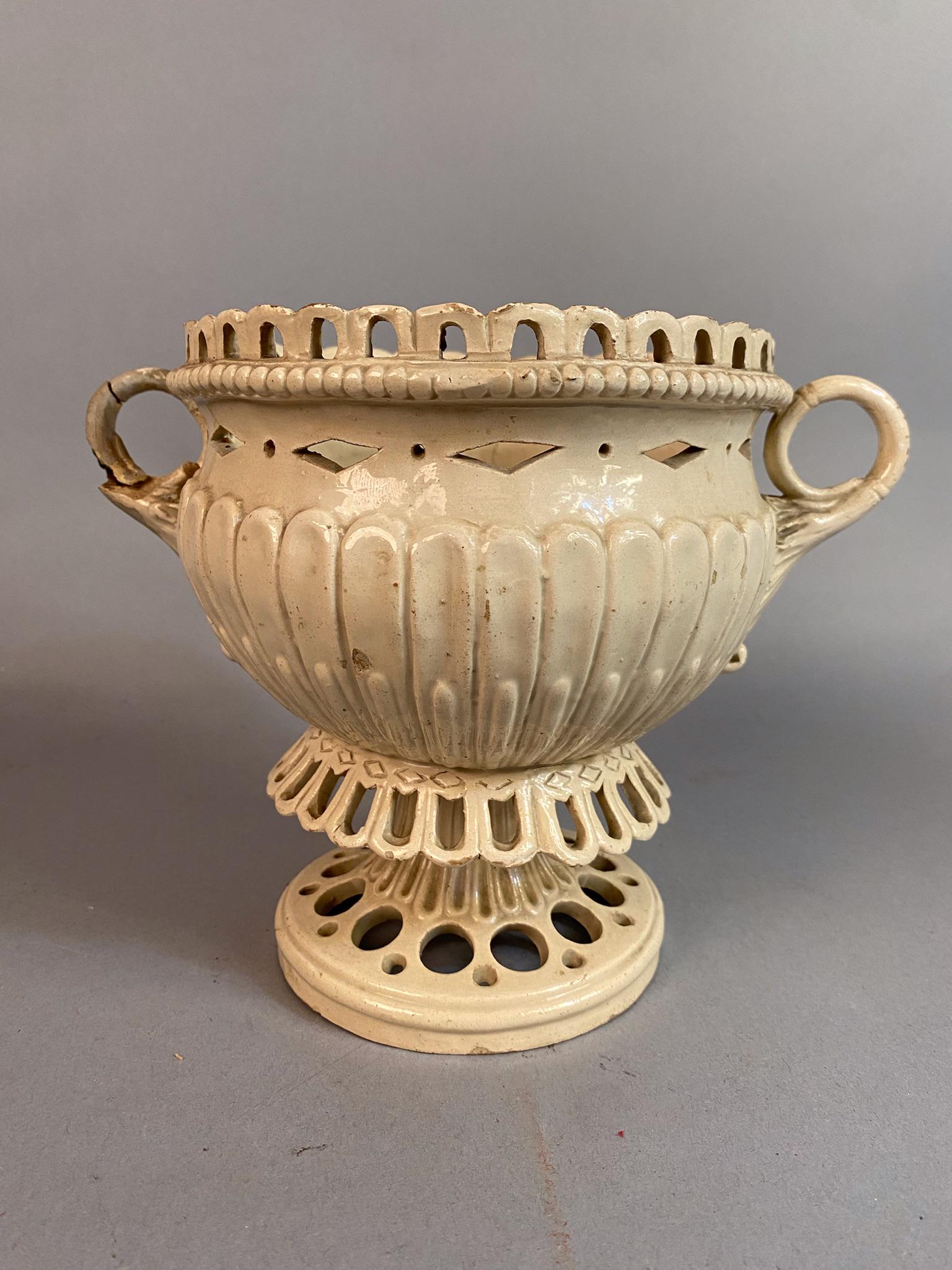 Antique Double Handled Soft Paste Urn (1 of 6)