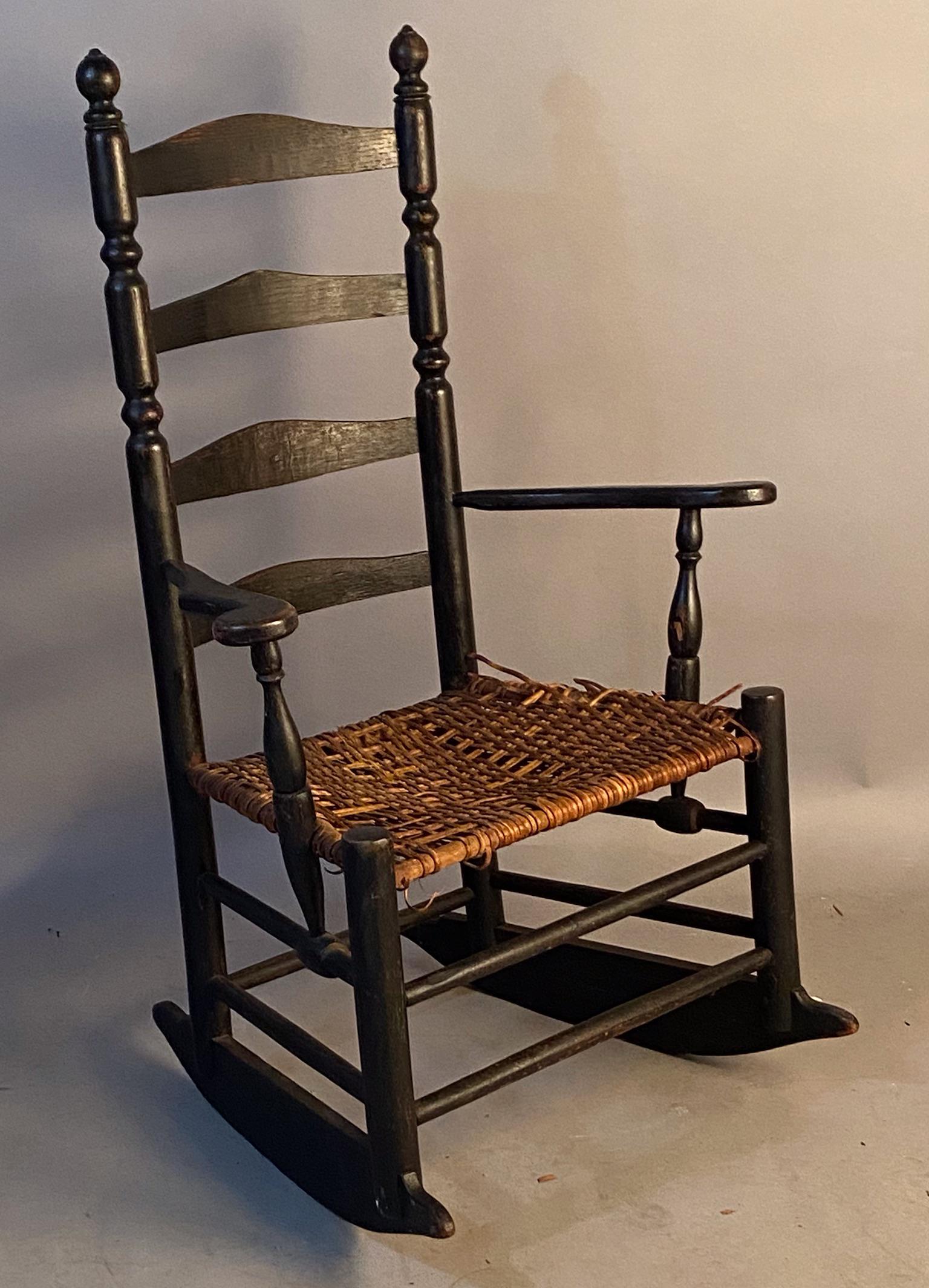 18th c Hoop Skirt Ladder Back Rocker (1 of 7)
