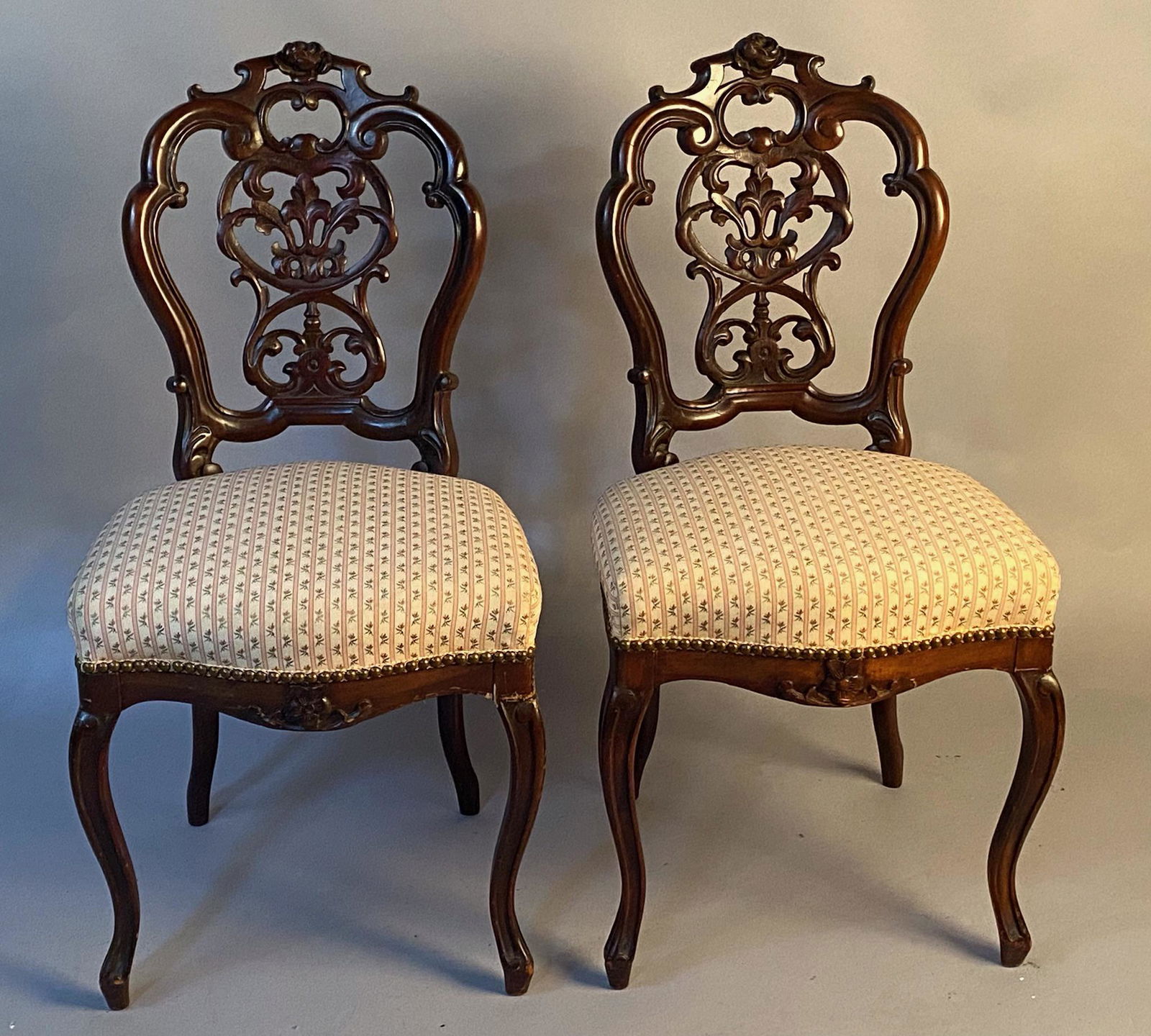 Pair of High Style Victorian Side Chairs (1 of 8)
