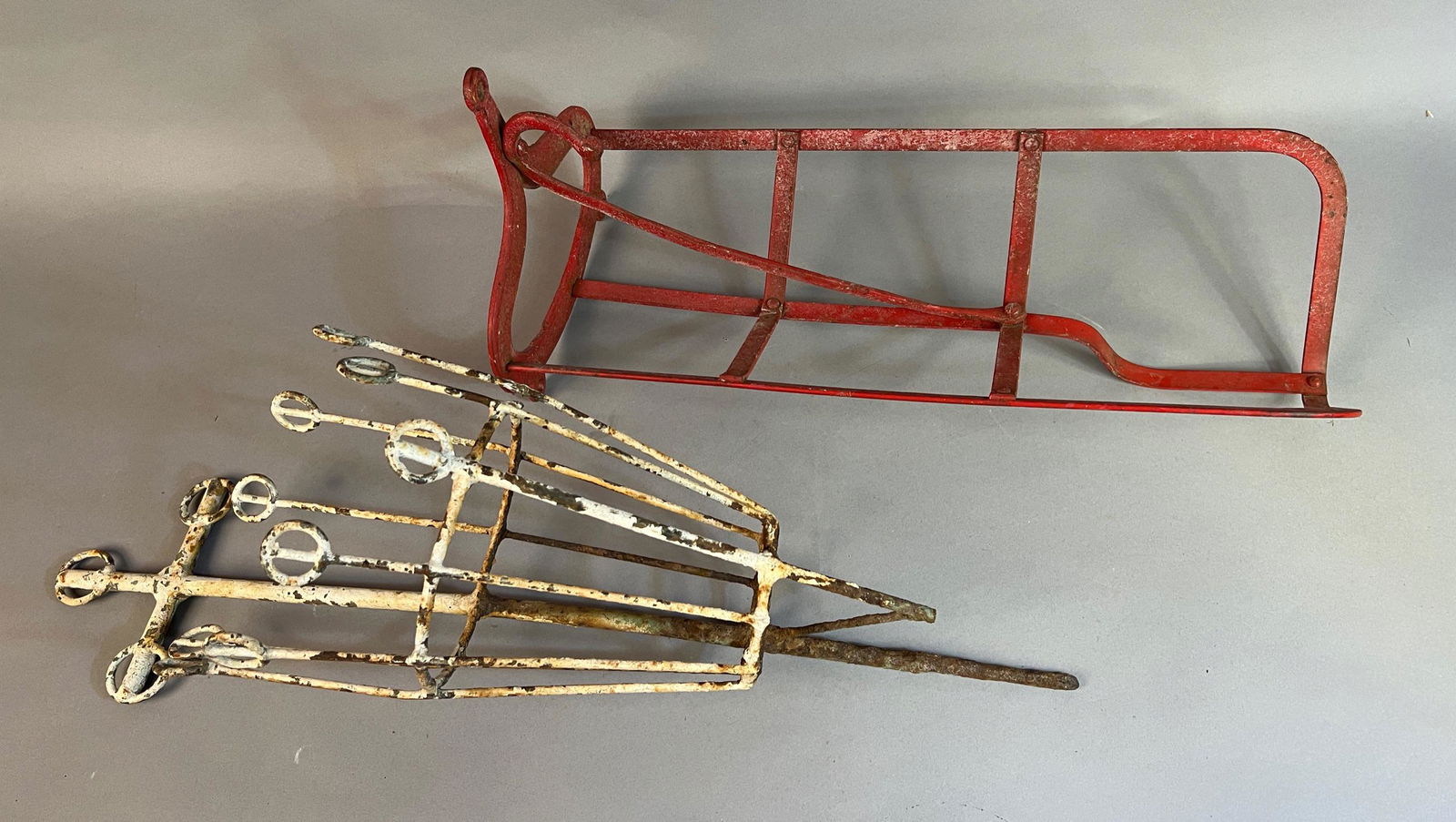 Tow Pieces Vintage Iron, Planter and Saddle Holder (1 of 6)