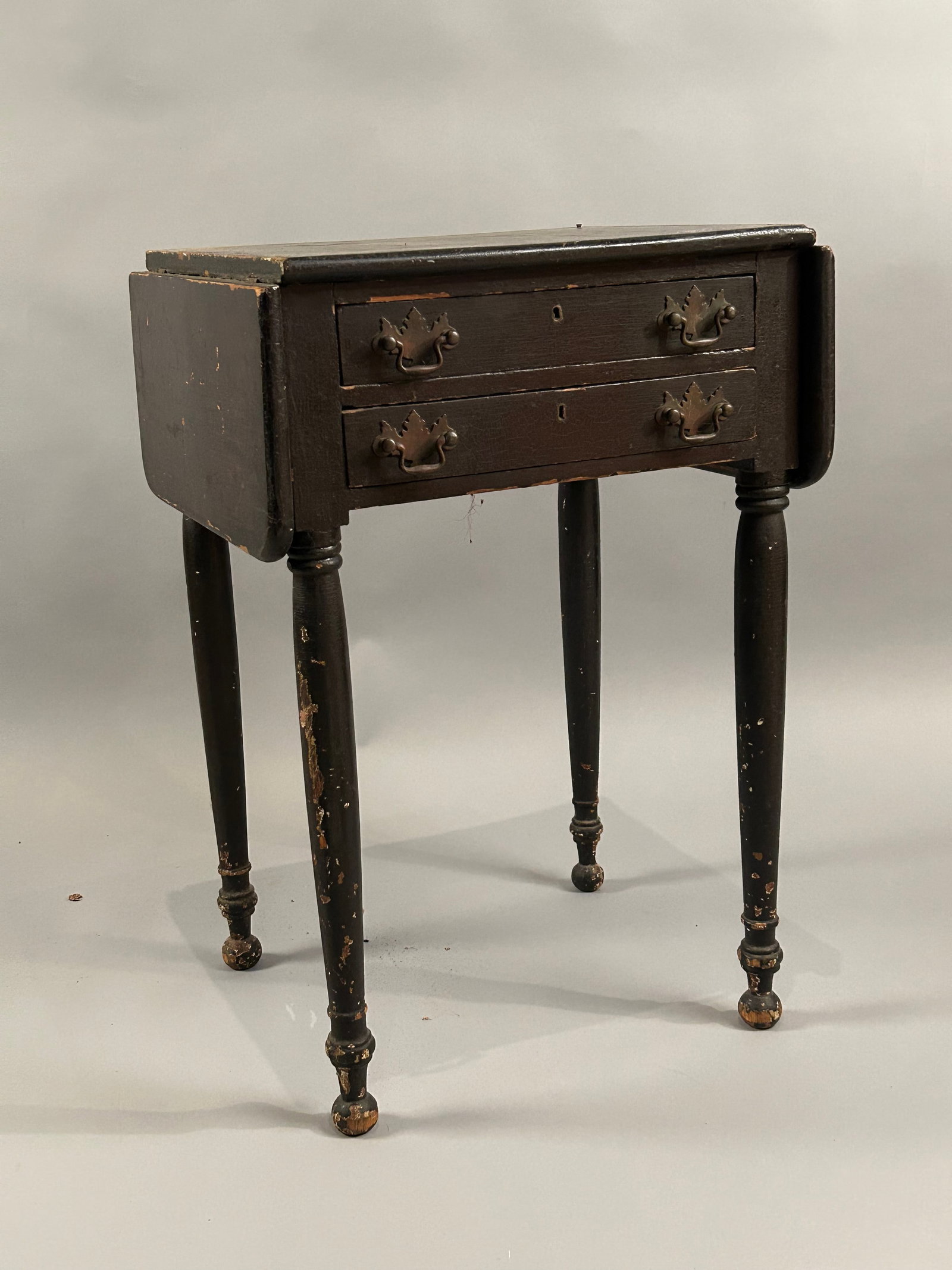 Sheraton Drop Leaf Two Drawer Stand (1 of 5)