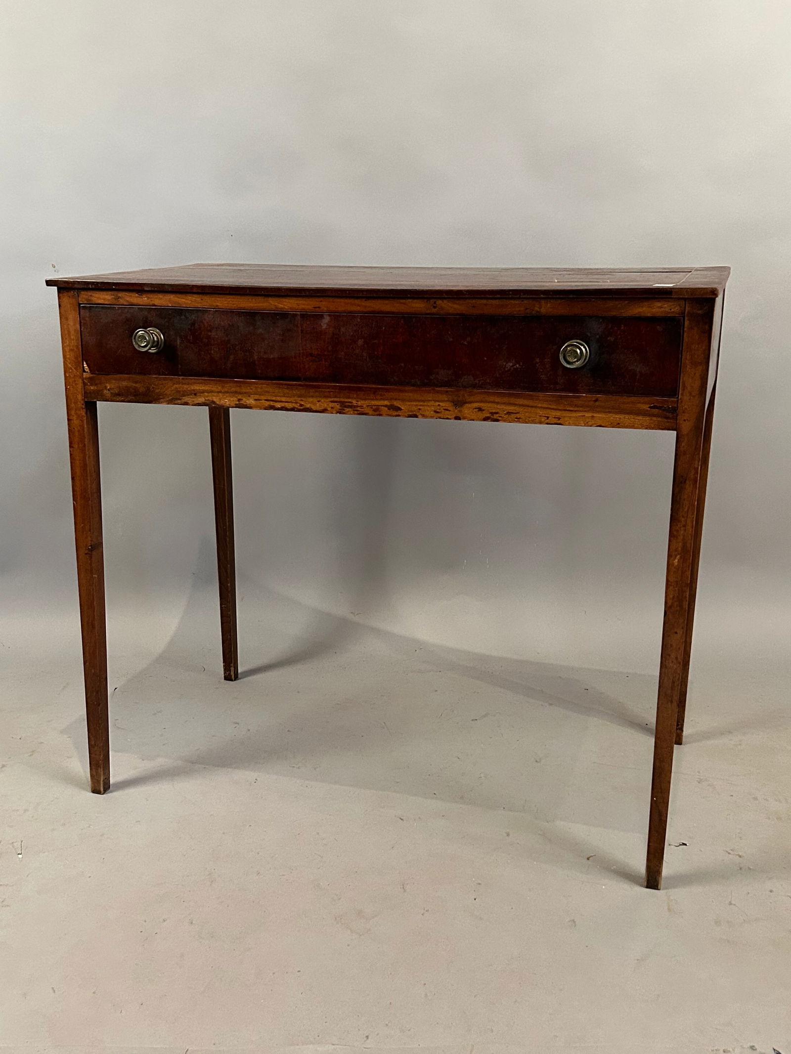 Mahogany and Mahogany Veneered Single Drawer Table (1 of 4)