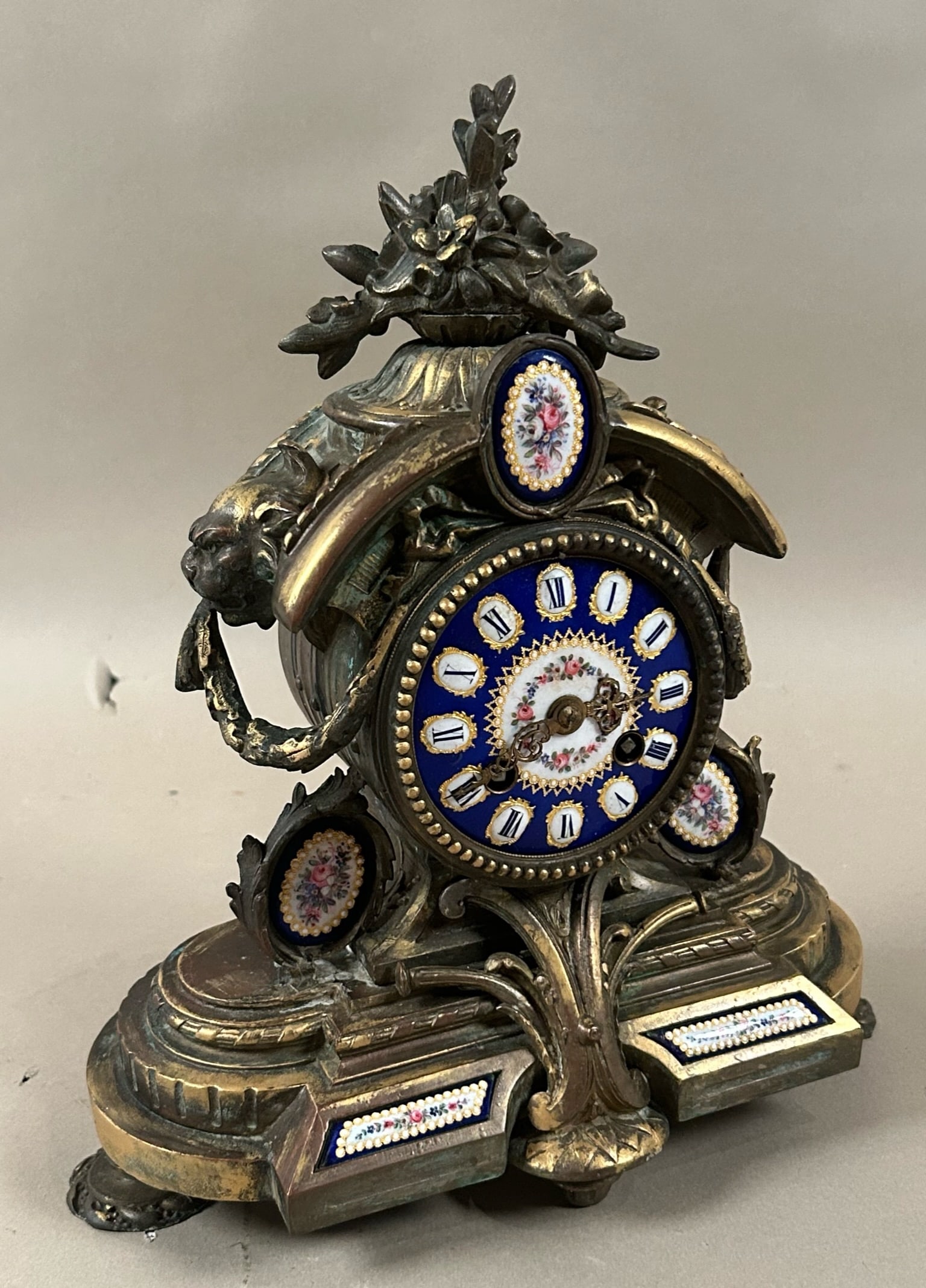 HT Brevet Gilt Mantle Clock (1 of 5)