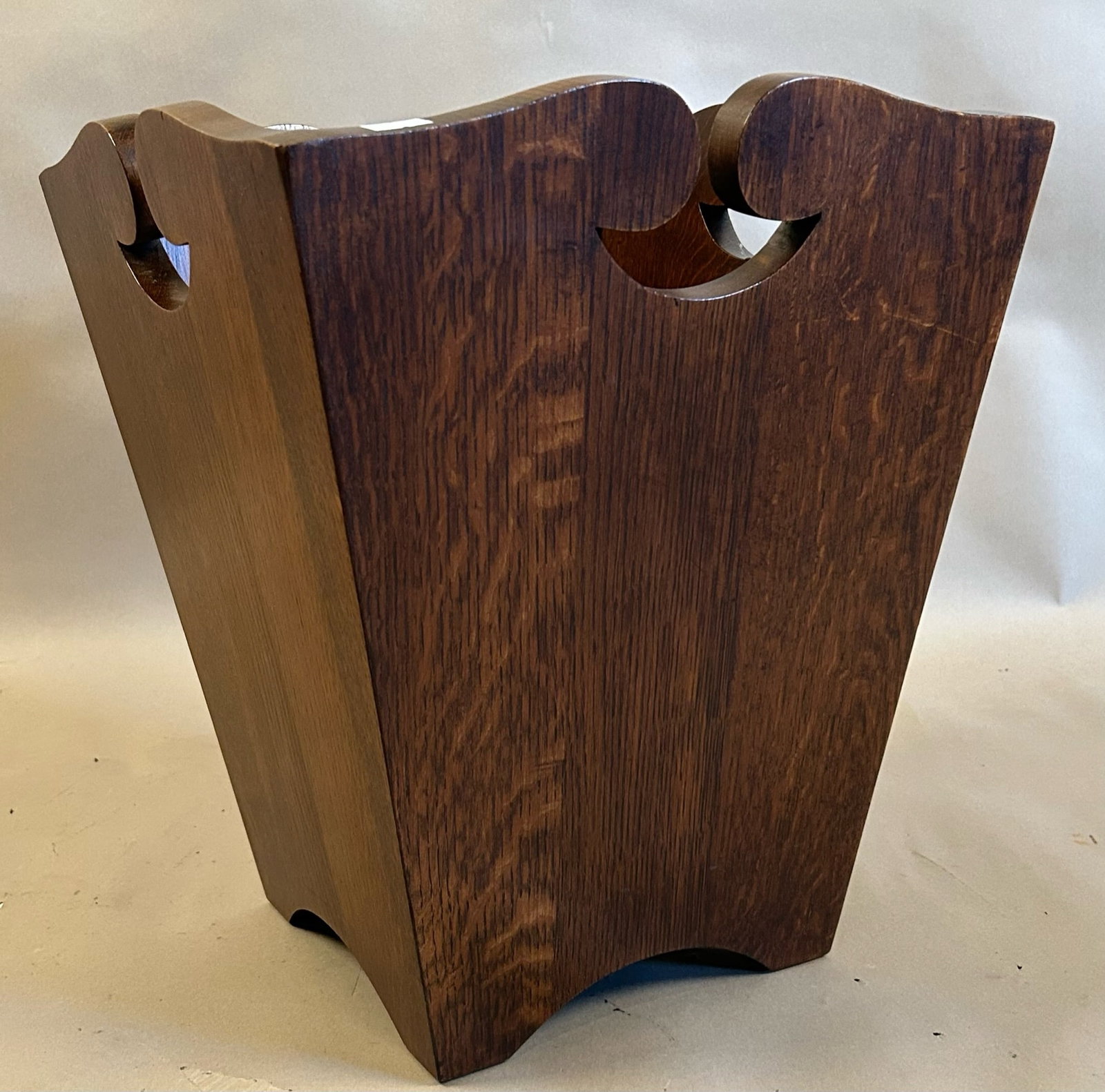 Stickley Oak Wastepaper Basket (1 of 7)