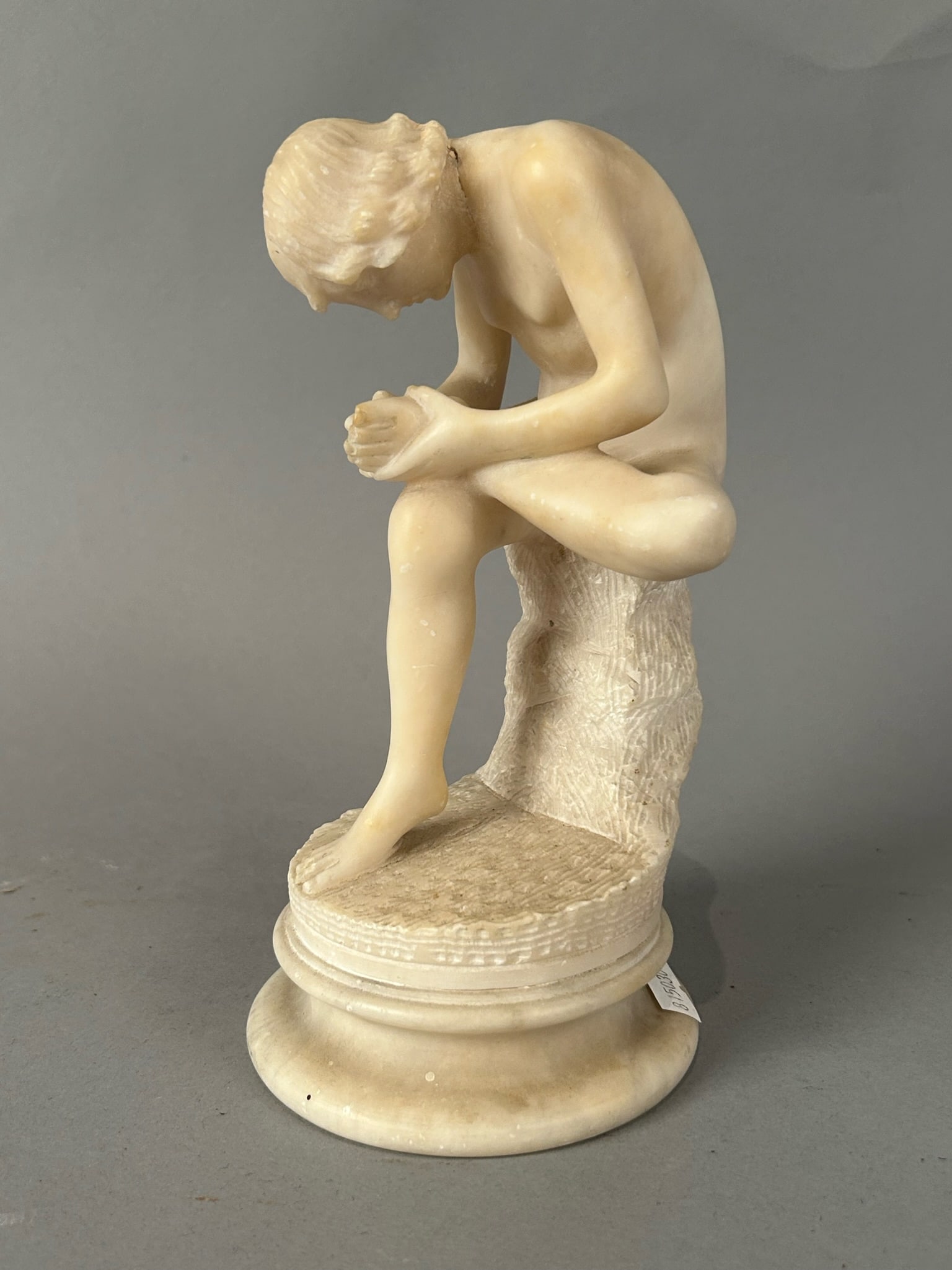 Alabaster Statue of Boy with Thorn (1 of 6)