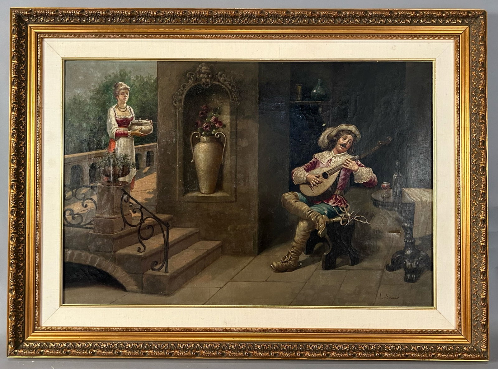 O/C Woman Carrying Tureen to Room w Minstrel (1 of 6)