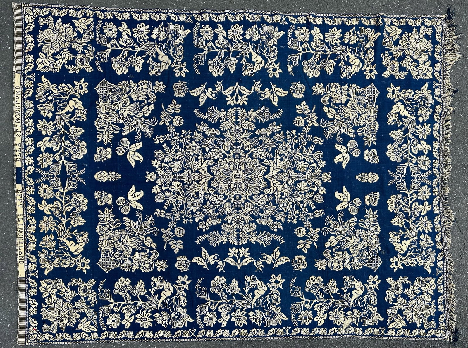 Blue and White Summer Winter Coverlet (1 of 10)