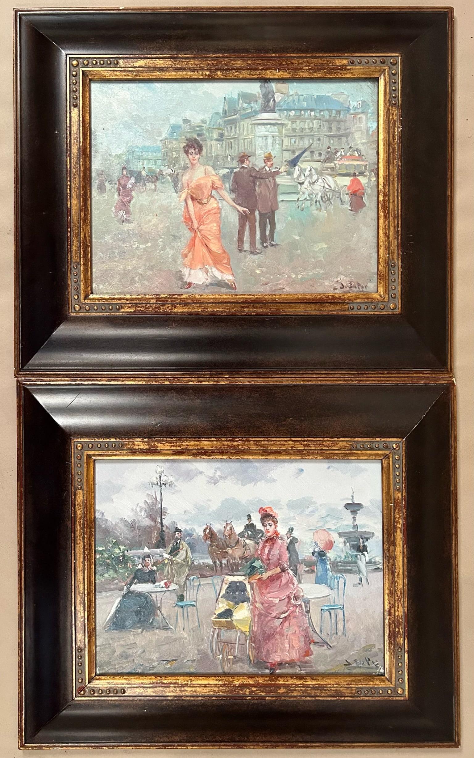 Juan Soler (1941-1984) Two O/C Parisian Street Scenes (1 of 10)