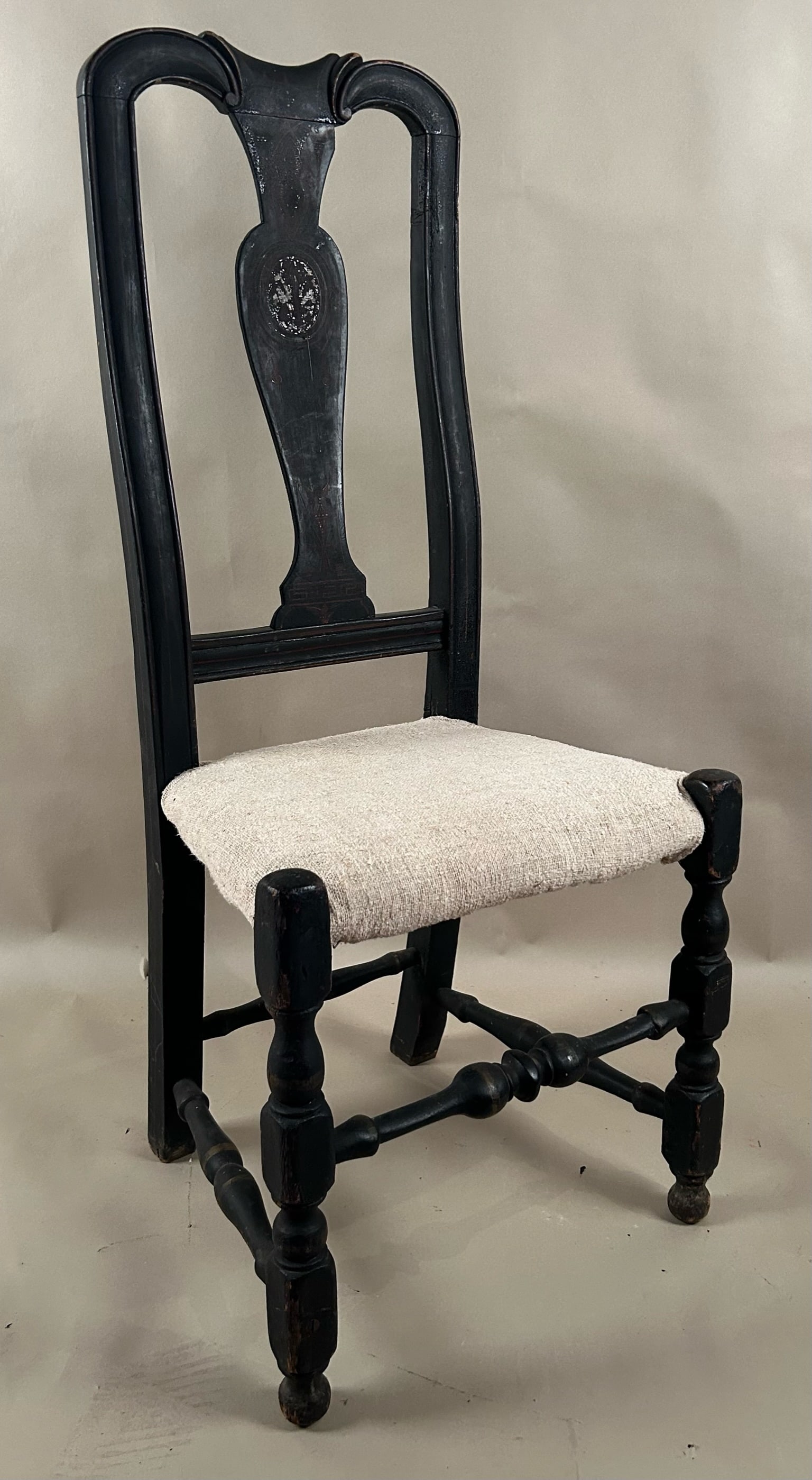 Queen Anne Side Chair Original Paint Decoration (1 of 4)
