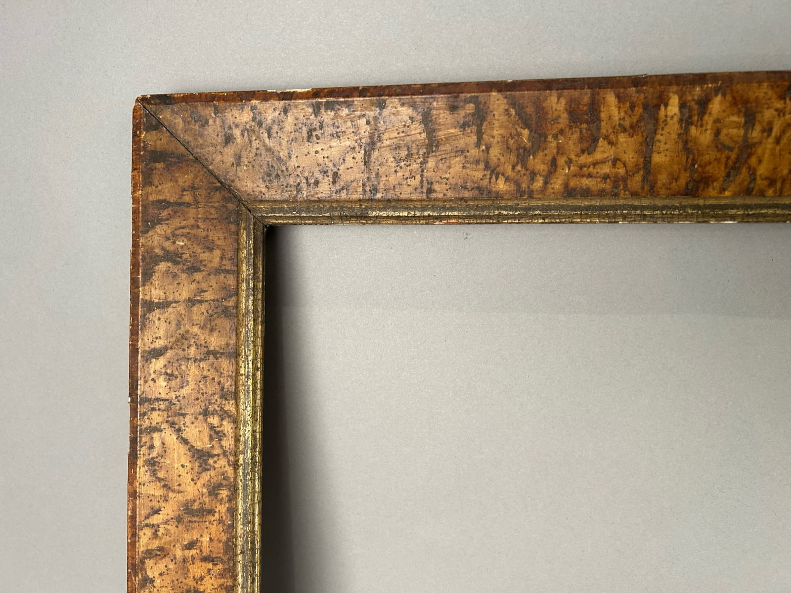 Antique Paint Decorated Frame Greens and Browns (1 of 3)