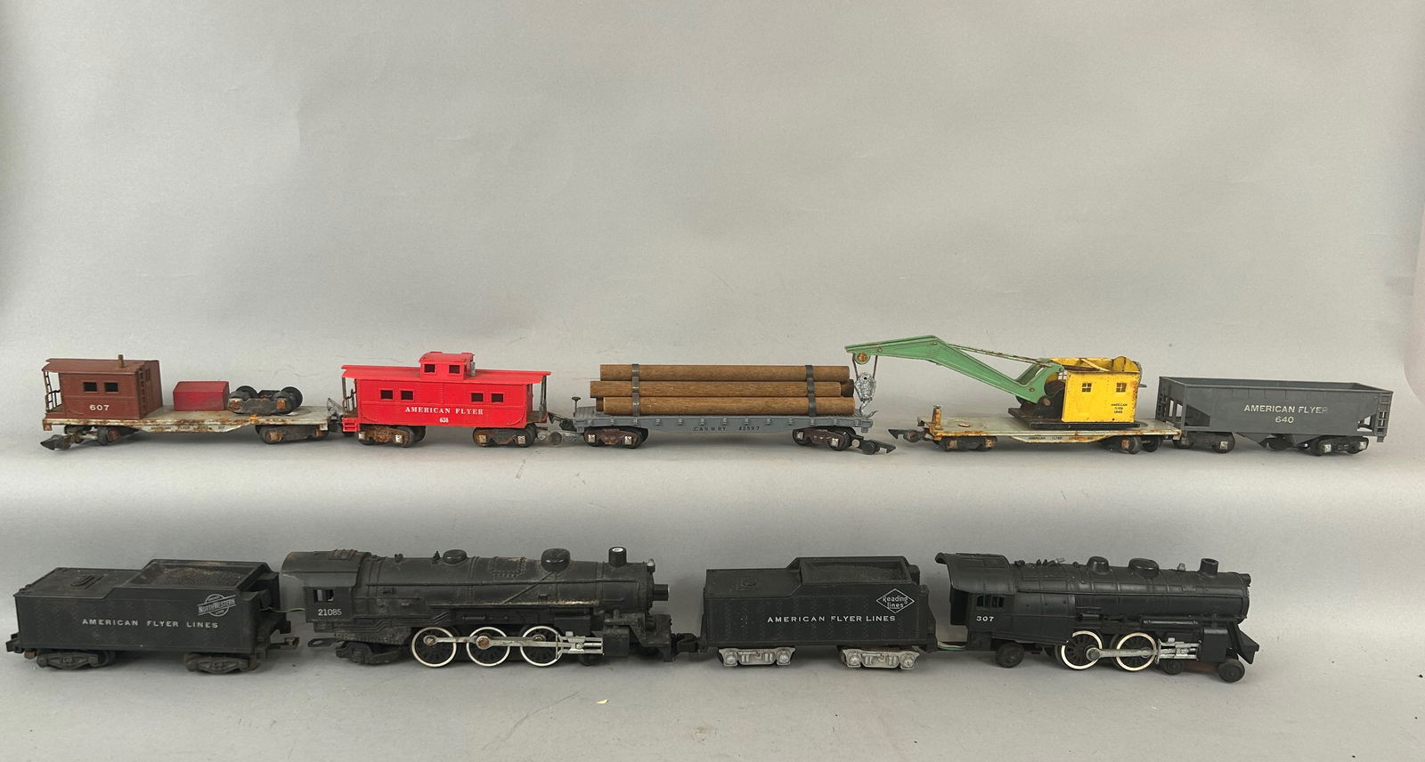 Two American Flyer Locomotives with Tenders S Gauge (1 of 9)