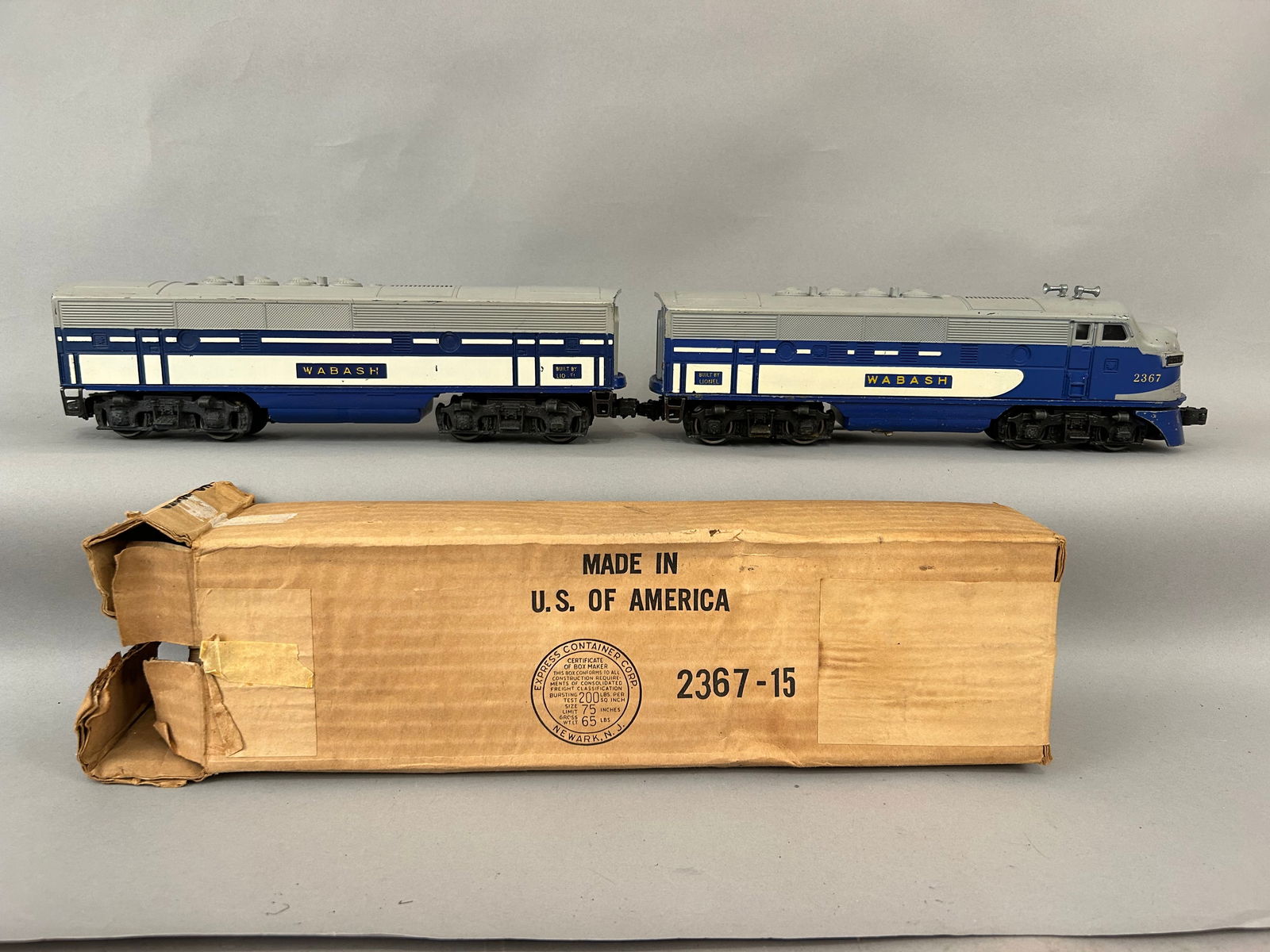 Lionel 2367 Wabash Diesel Engine Set w box O Gauge (1 of 6)
