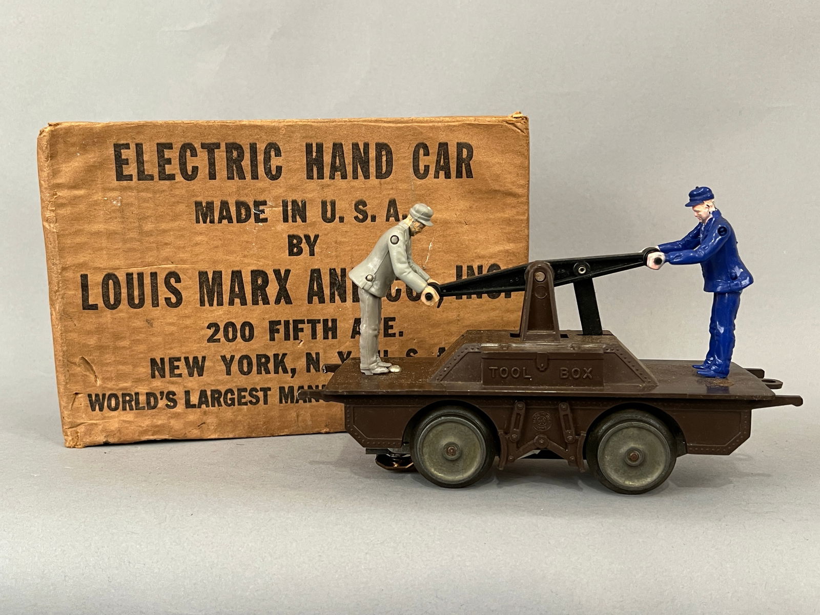 Marx Toys 2002 Electric Hand Car in original box. (1 of 4)